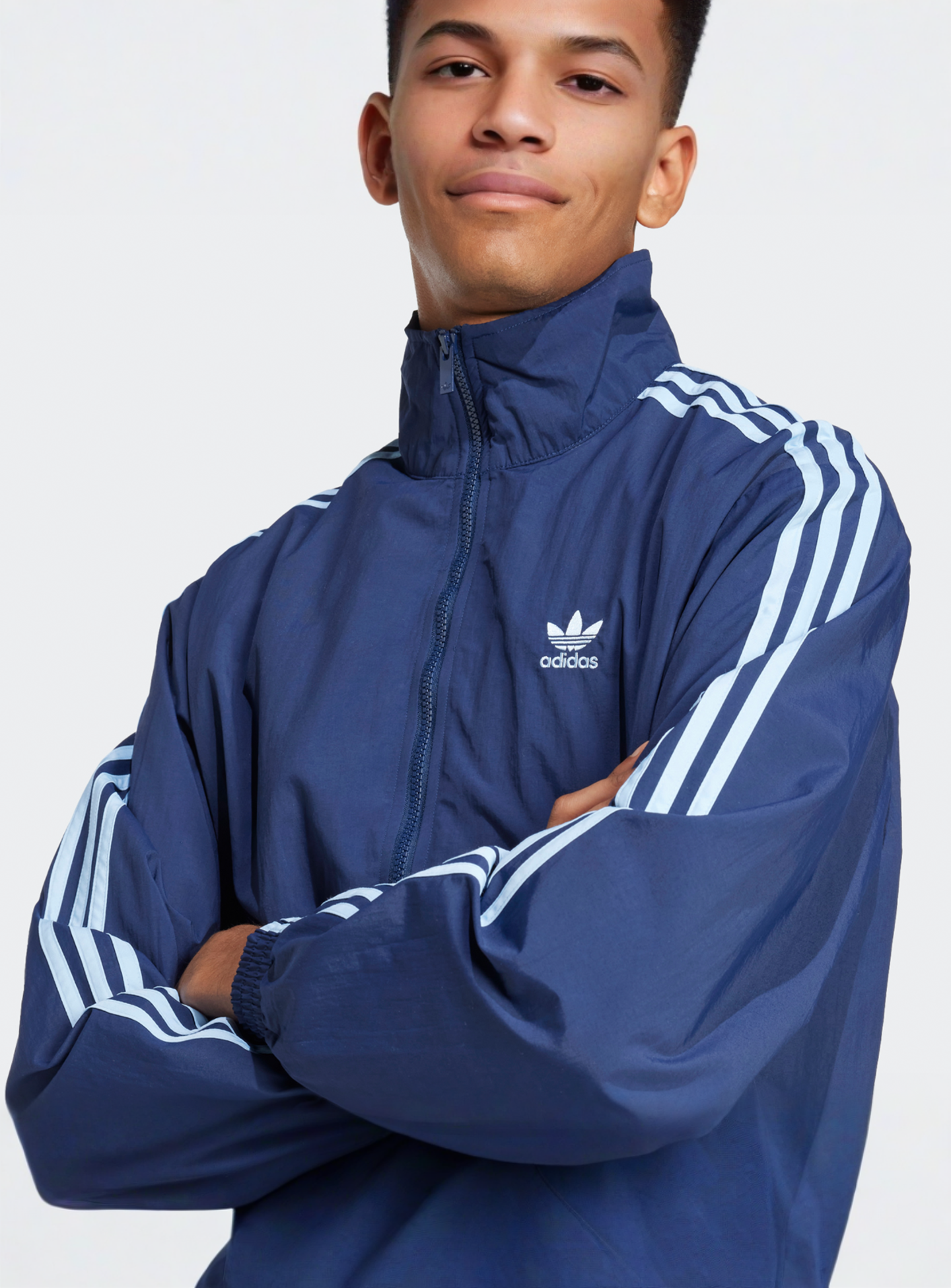 adidas Originals, Adicolor Woven Firebird Track Top, blue, Image 3 of 5