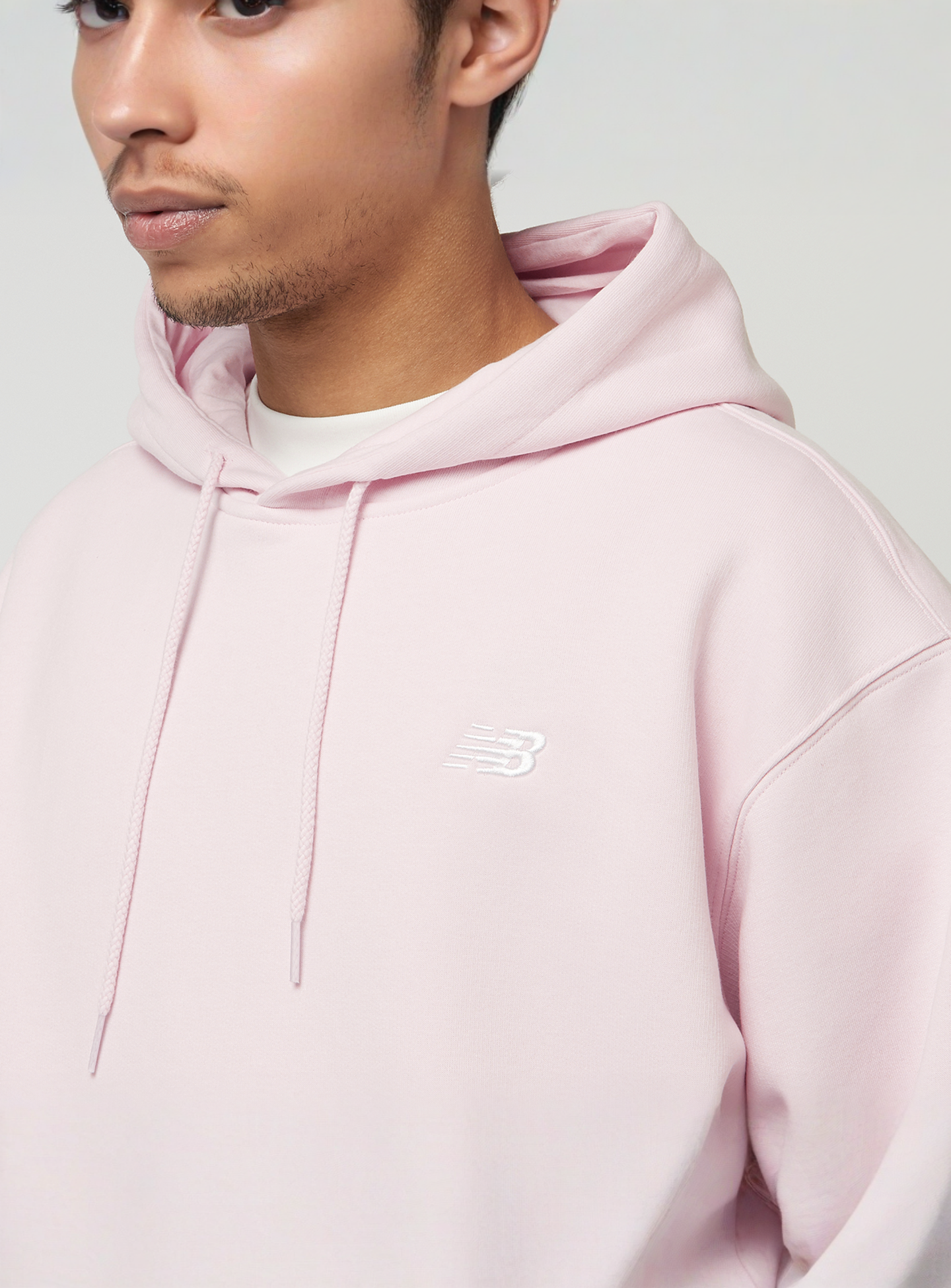New Balance, Sport Essentials Fleece Hoodie, light pink, Image 3 of 4