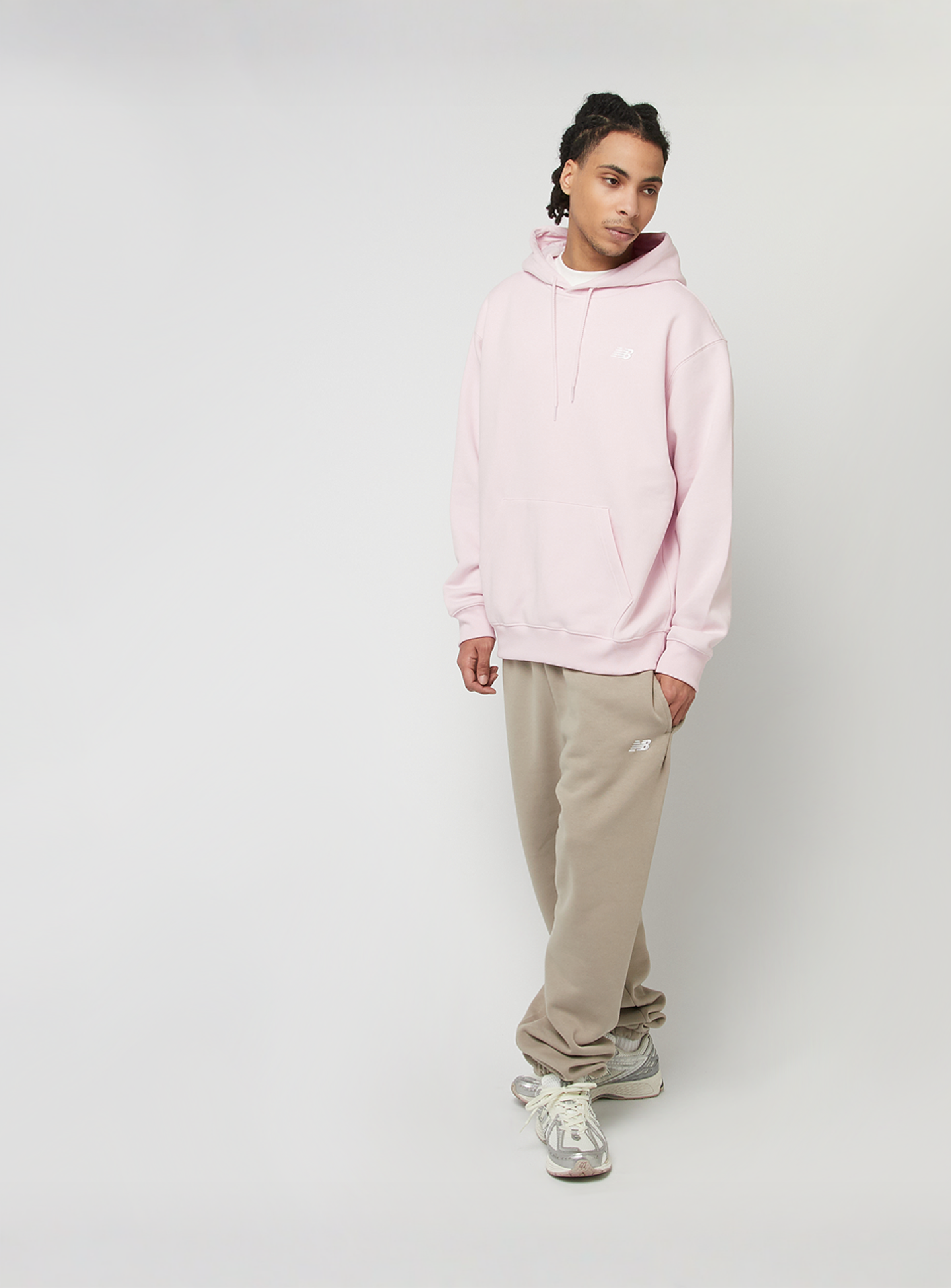 New Balance, Sport Essentials Fleece Hoodie, light pink, Image 4 of 4