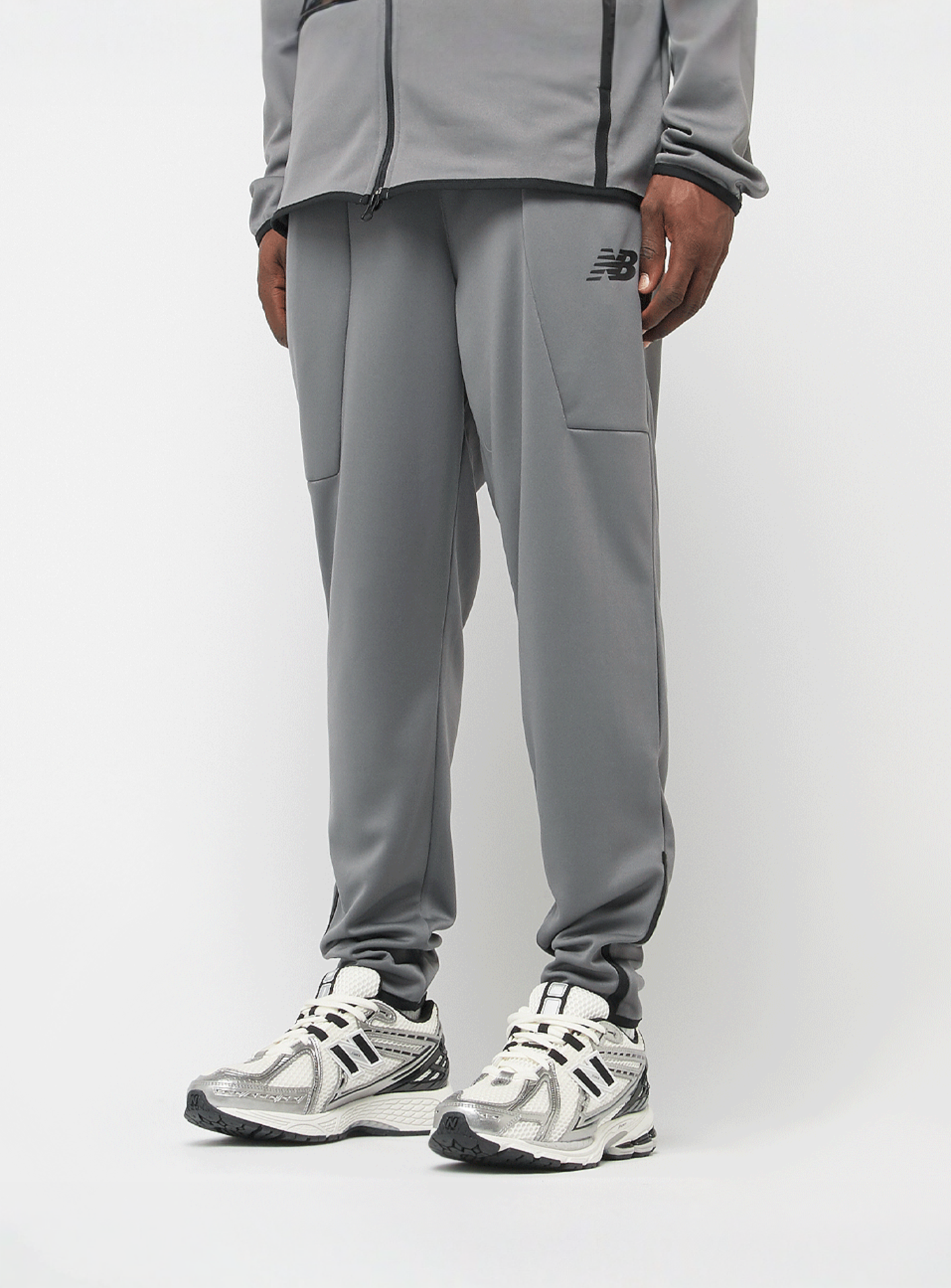 New Balance, Knitted Tapered Track Pant, grey, Image 1 of 4