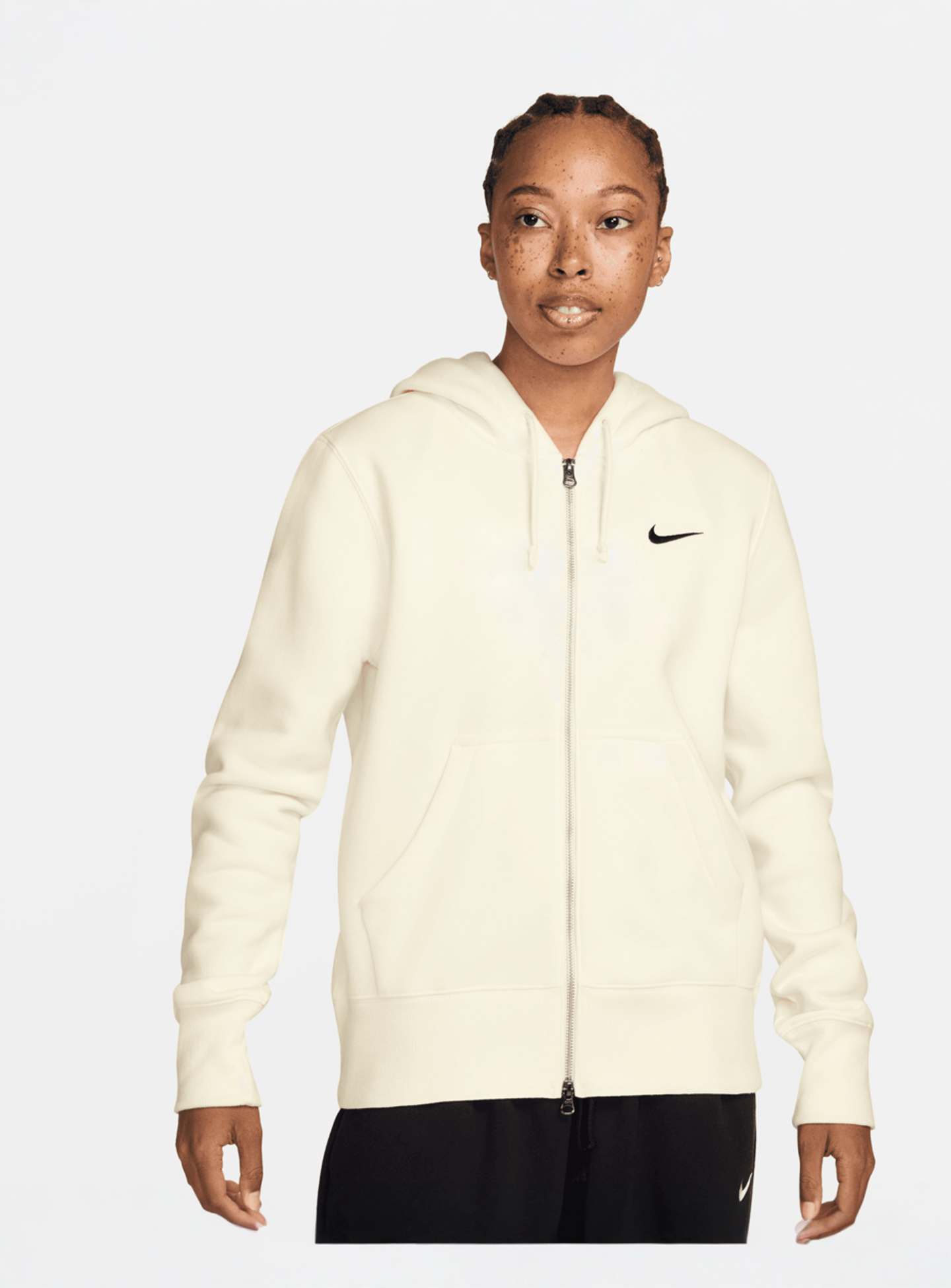 Nike, Sportswear Phoenix Fleece Full-Zip Hoodie, beige, Image 1 of 5