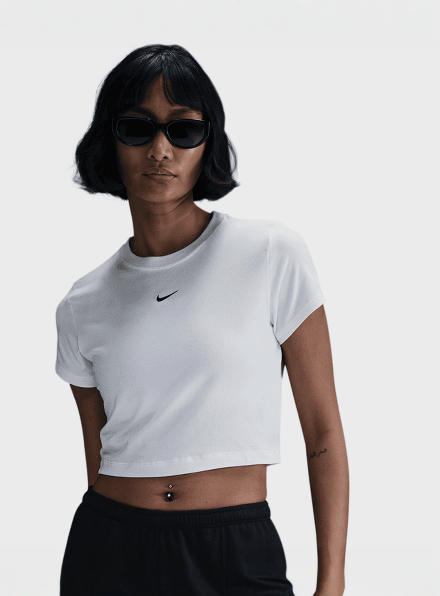 Nike, Sportswear Chill Knit Crop Top, white, Image 1 of 4