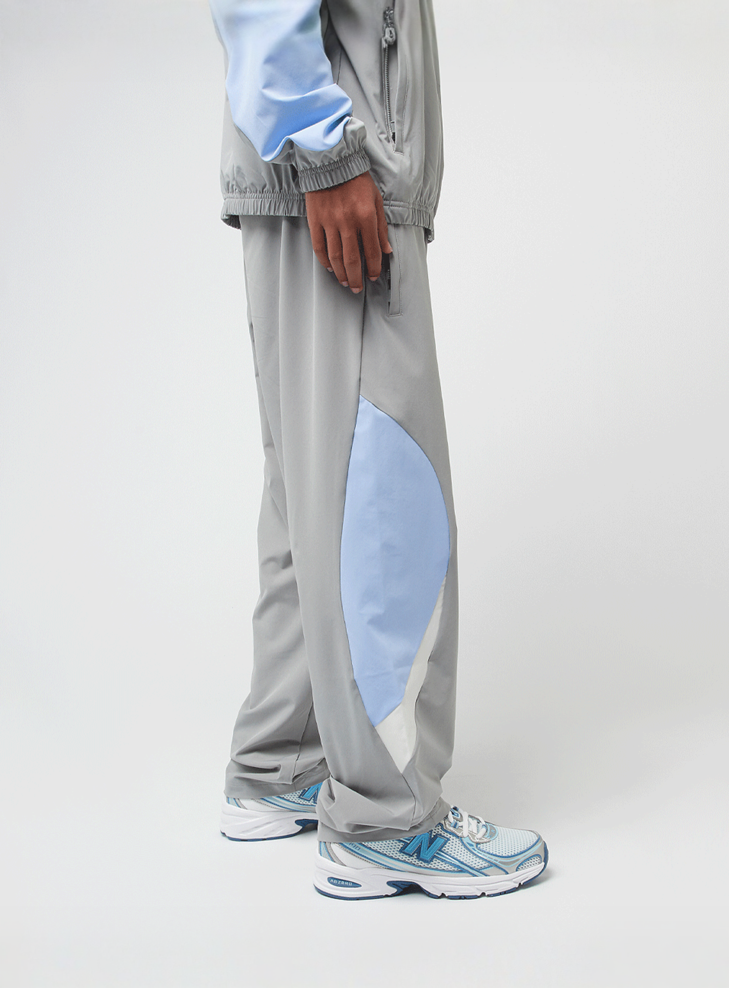 New Balance, Woven Track Pant, grey, Image 3 of 7