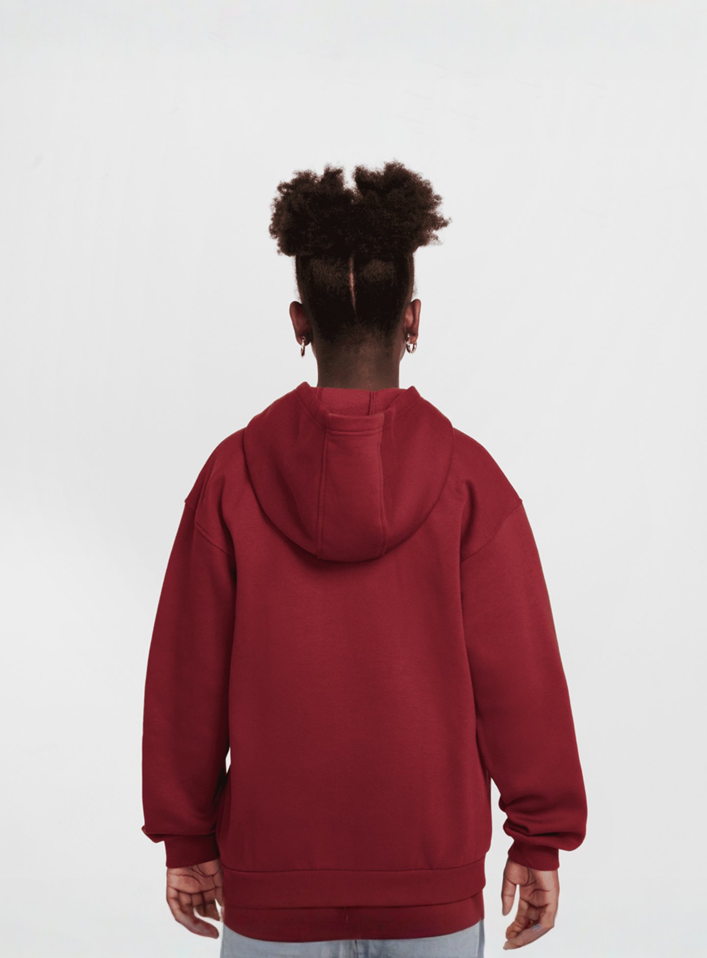 Nike, Sportswear Club Fleece Oversized Full-Zip Hoodie, red, Image 2 of 7