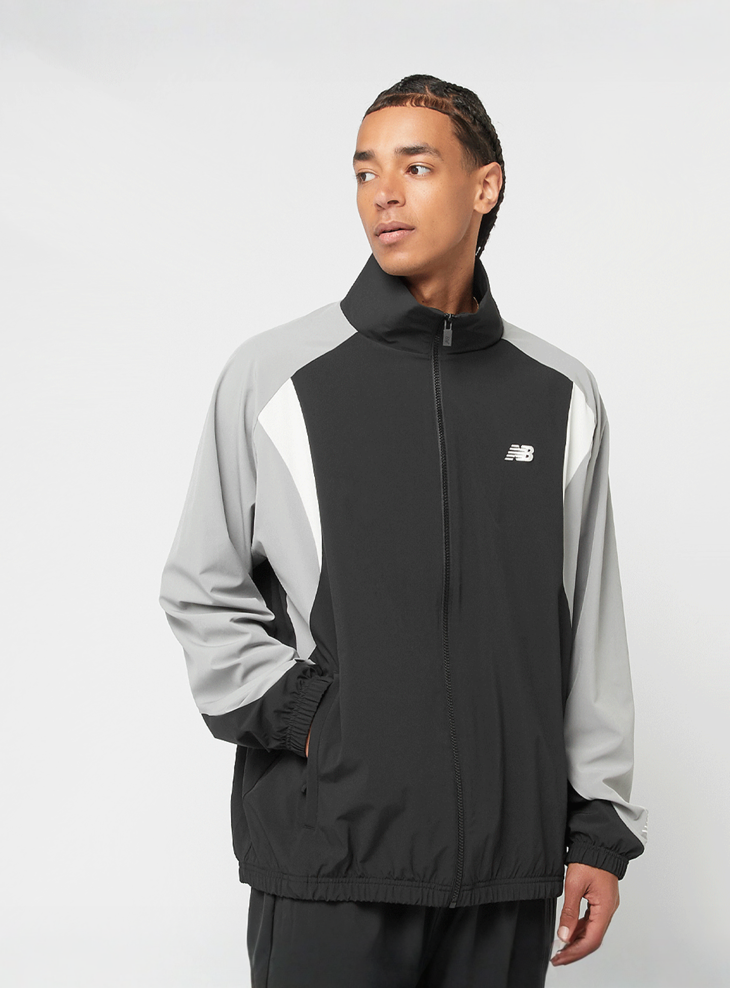 New Balance, Woven Track Jacket, black, Image 1 of 5