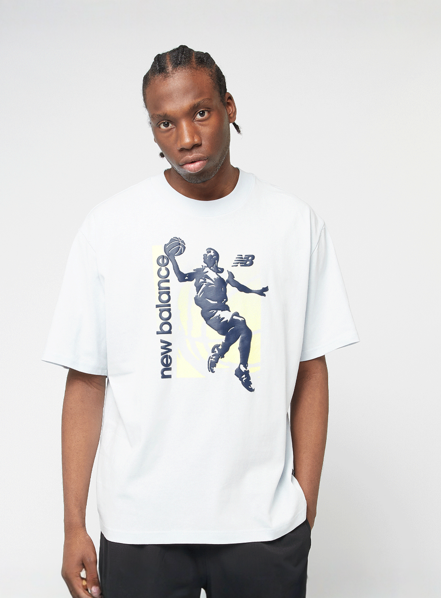 New Balance, Hoops Graphic Vintage T-Shirt, blue, Image 1 of 4