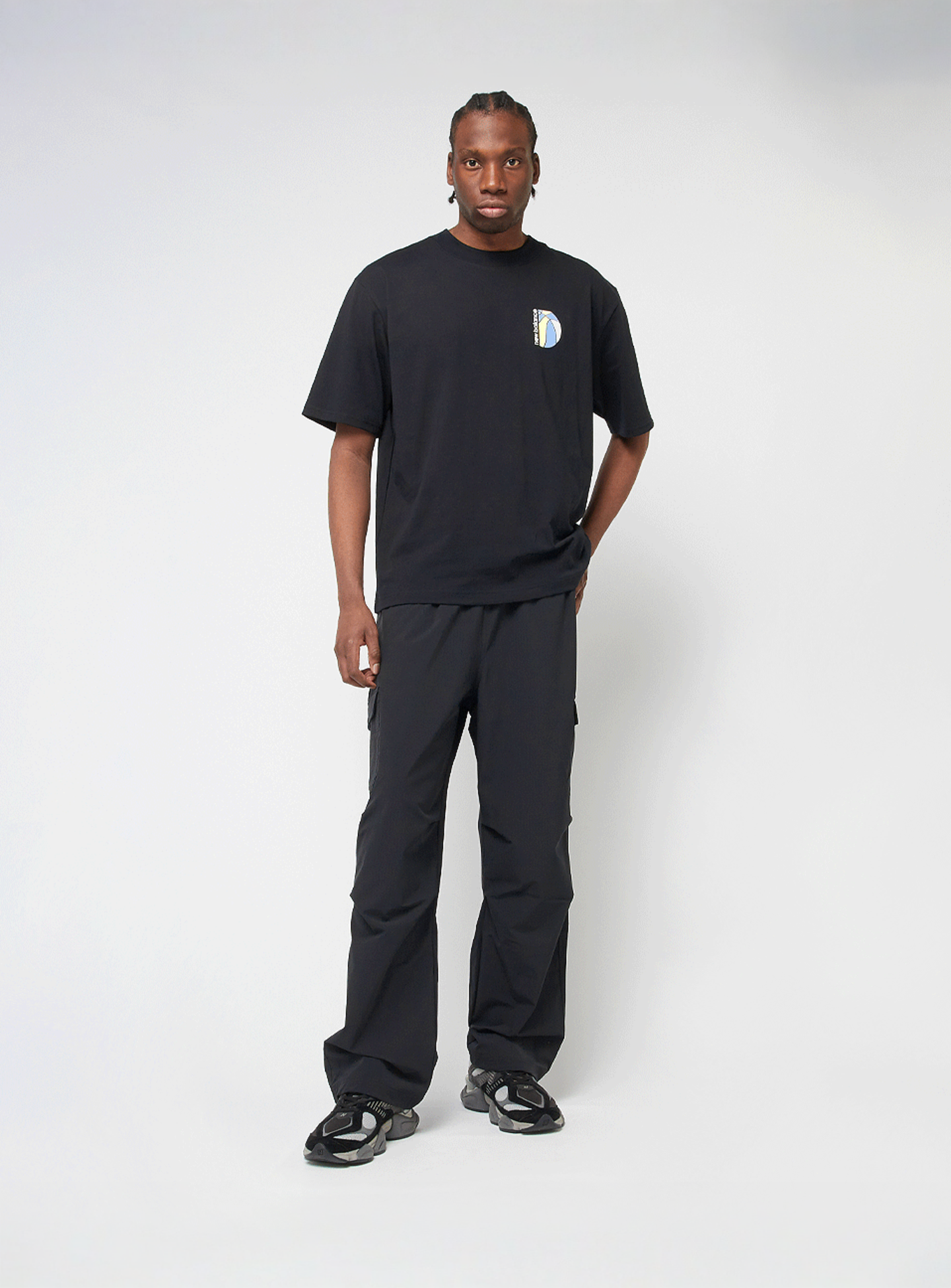 New Balance, Hoops Mosaic Court Graphic T-Shirt, black, Image 5 of 5