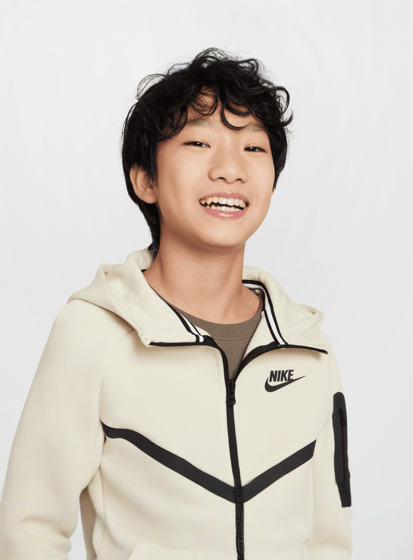 Nike, Sportswear Tech Fleece Full-Zip Hoodie, beige, Image 3 of 9