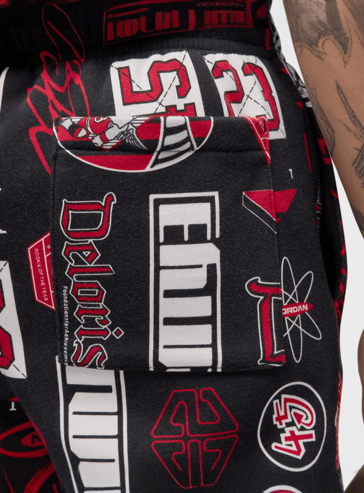 Jordan, Essentials All Over Print Fleece Pants, multi-colour, Image 4 of 6
