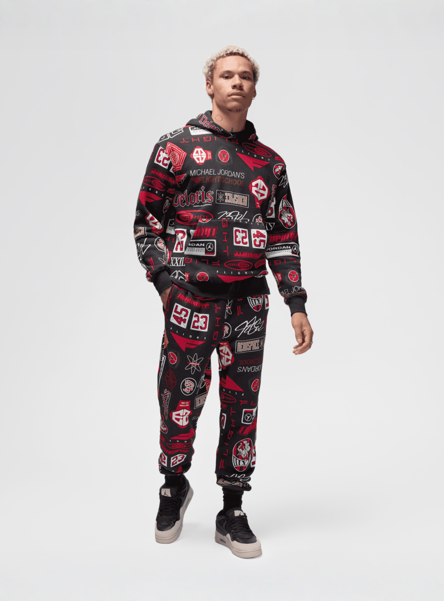 Jordan, Essentials All Over Print Fleece Pants, multi-colour, Image 6 of 6