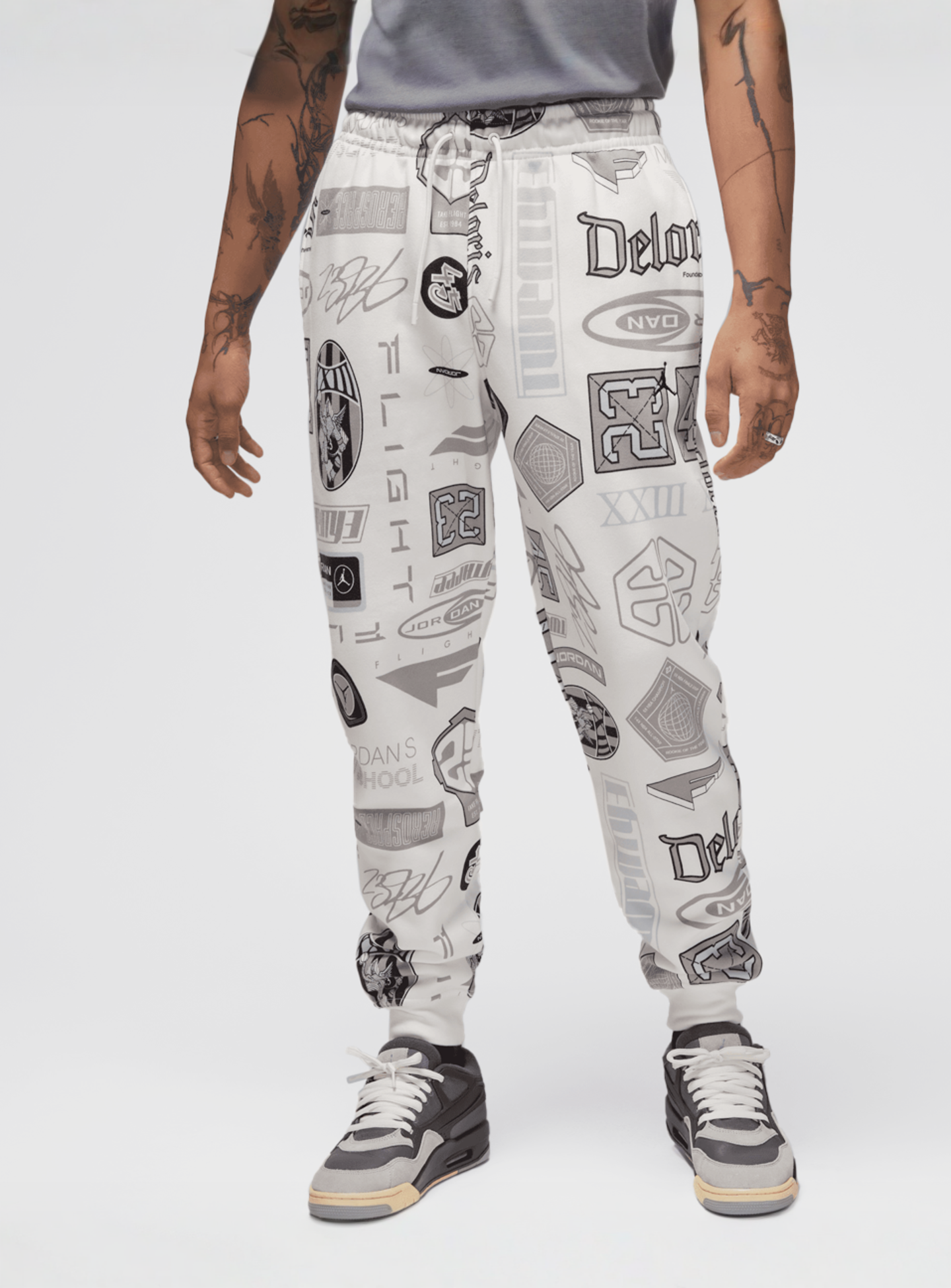 Jordan, Essentials All Over Print Fleece Pants, beige, Image 1 of 6
