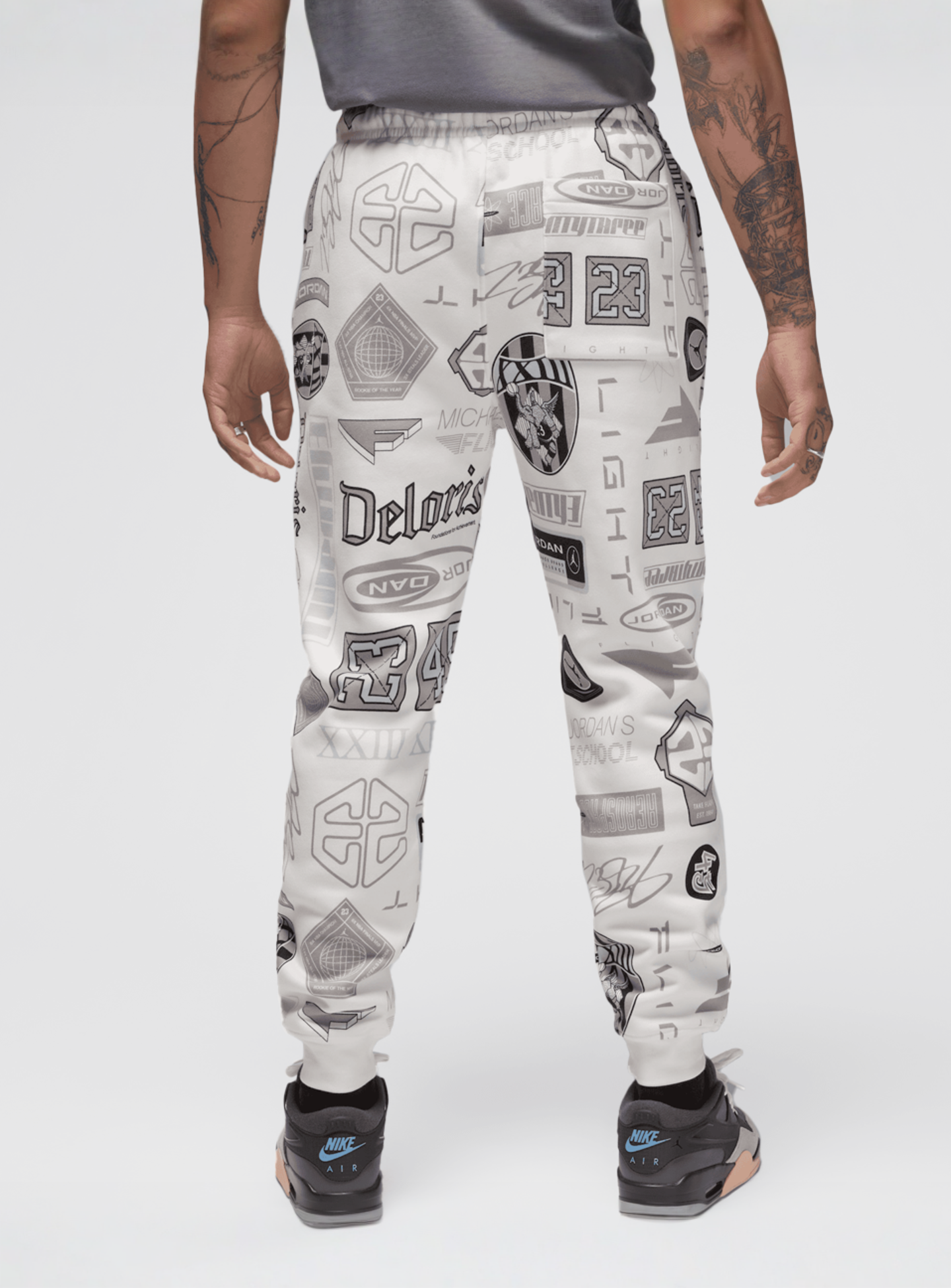 Jordan, Essentials All Over Print Fleece Pants, beige, Image 2 of 6