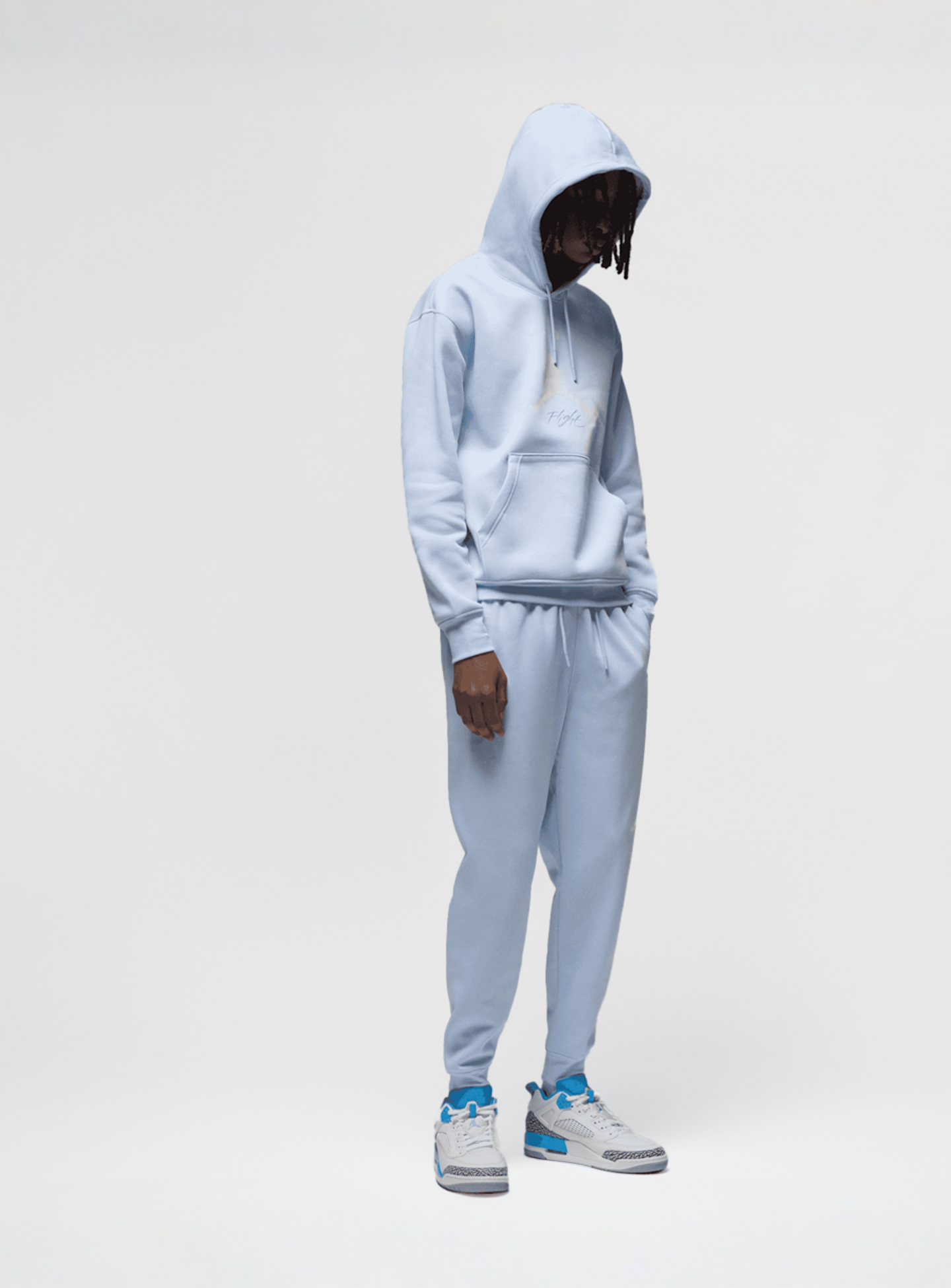 Jordan, Essentials Fleece Baseline Hoodie, blue, Image 5 of 5