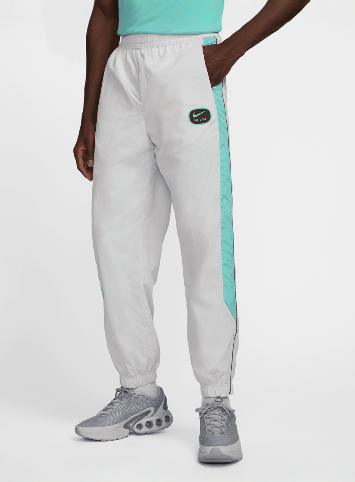 Nike, Sportswear Woven Swoosh Air Pants, grey, Image 1 of 6
