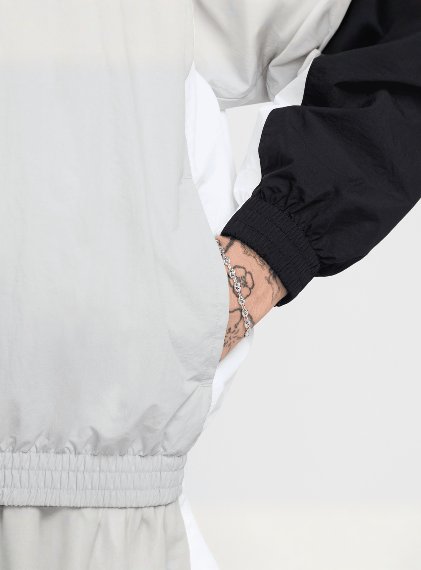 Nike, Club Woven Oversized Track Jacket, grey, Image 4 of 5