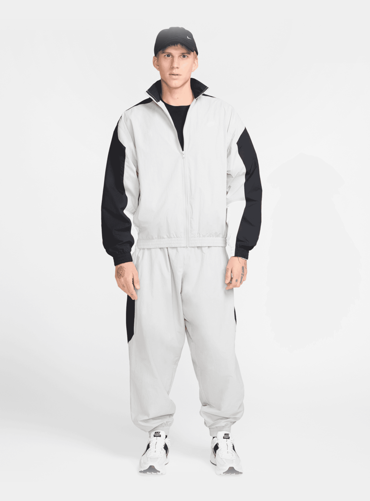 Nike, Club Woven Oversized Track Jacket, grey, Image 5 of 5