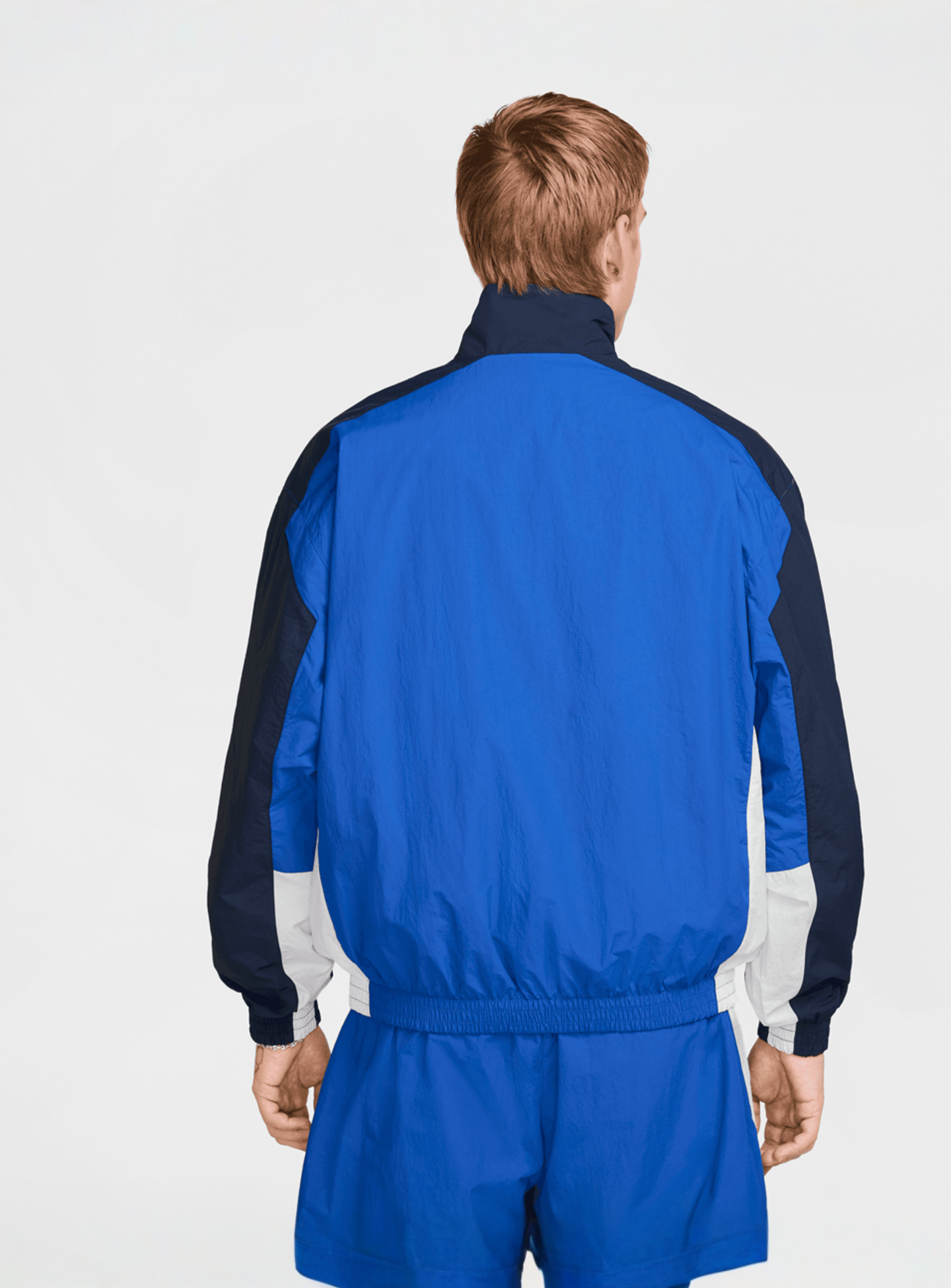 Nike, Club Woven Oversized Track Jacket, blue, Image 2 of 6