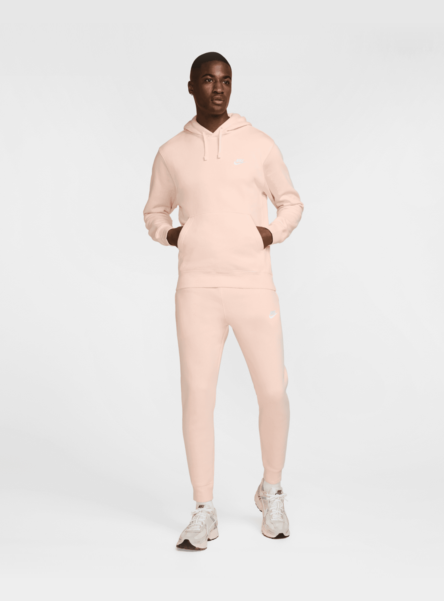 Nike, Sportswear Club Fleece Hoodie, light pink, Image 5 of 5