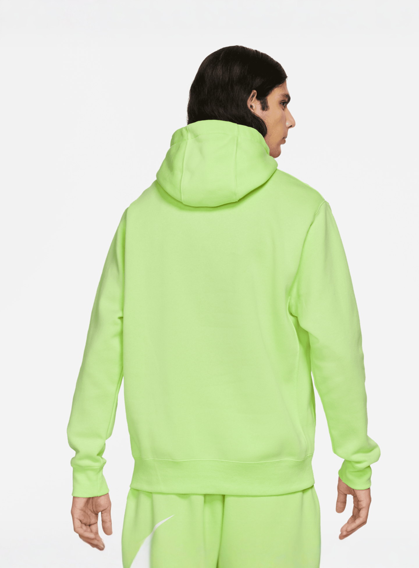 Nike, Sportswear Club Fleece Hoodie, green, Image 2 of 5