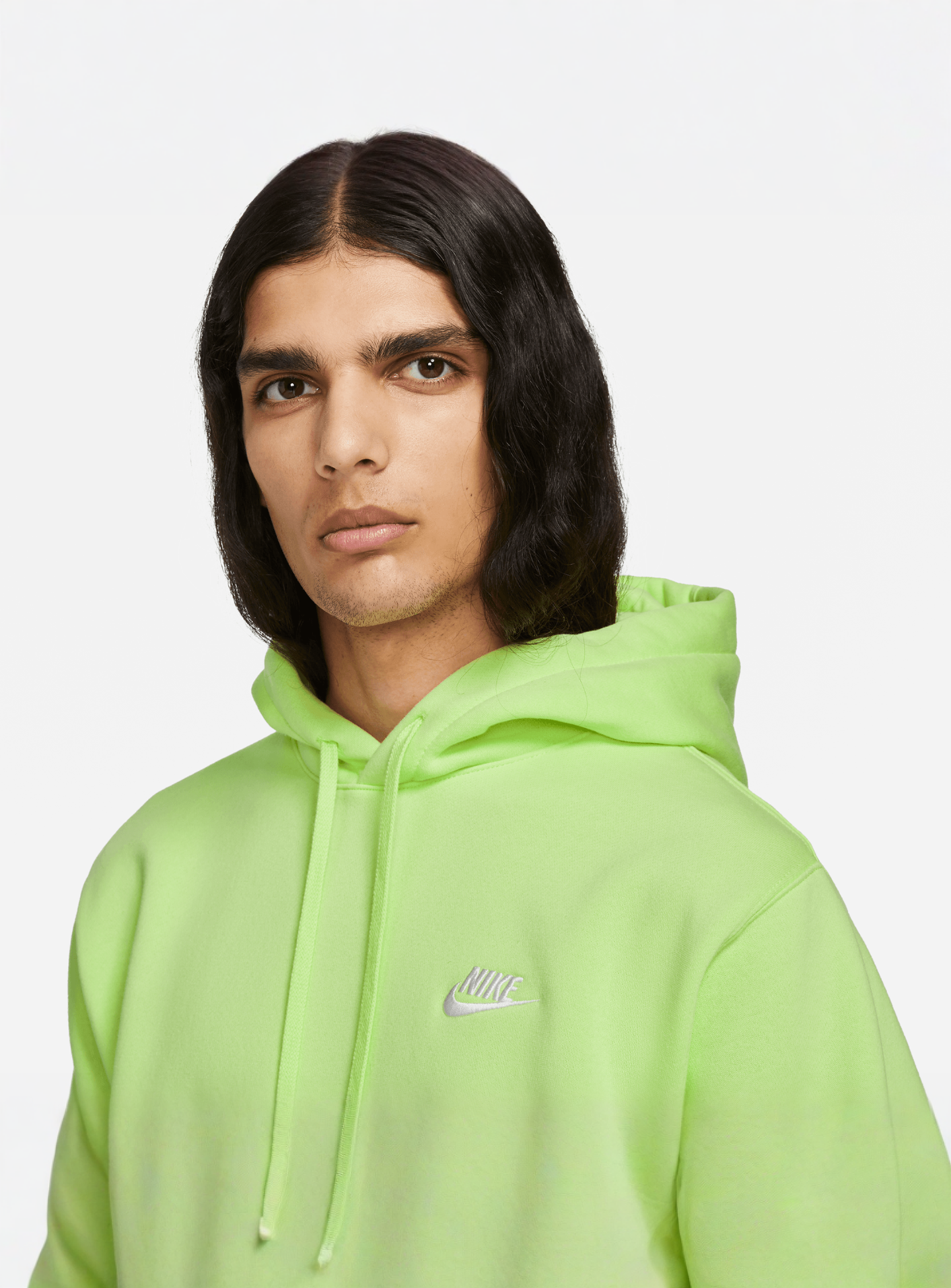 Nike, Sportswear Club Fleece Hoodie, green, Image 3 of 5
