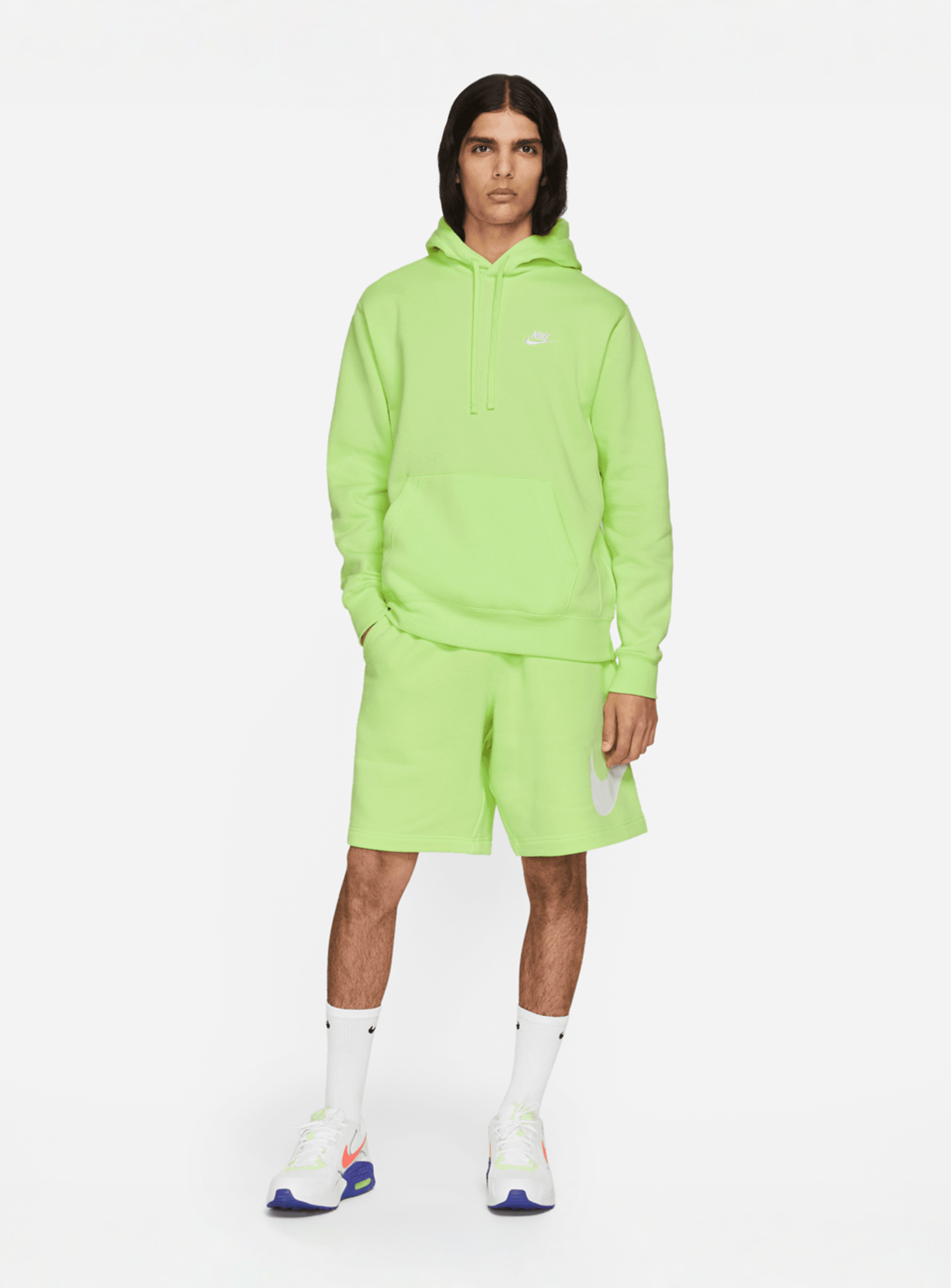 Nike, Sportswear Club Fleece Hoodie, green, Image 5 of 5