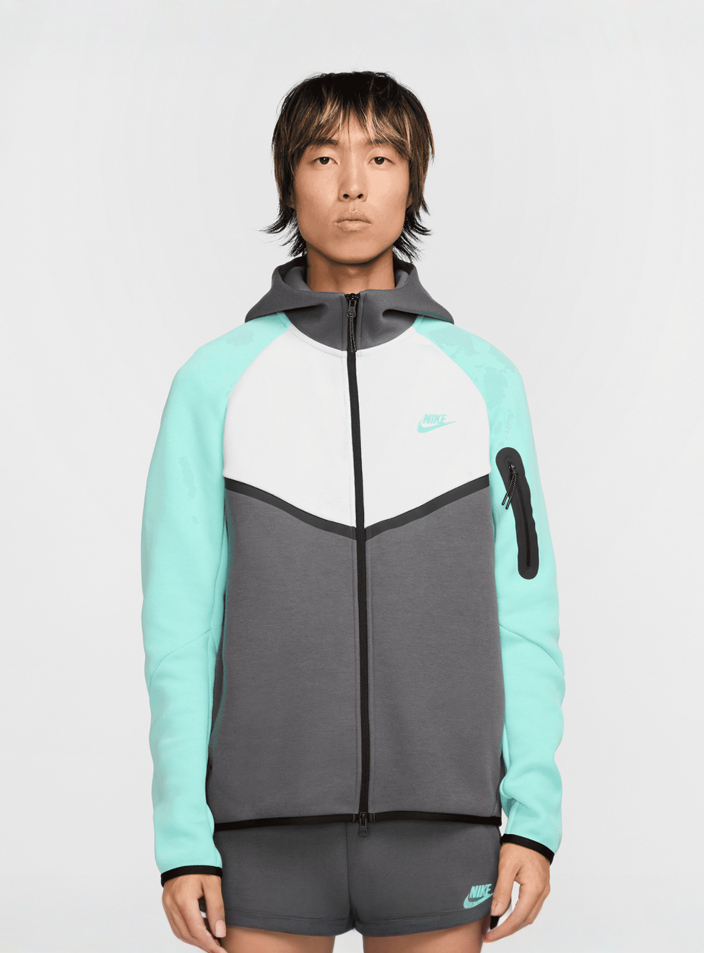 Nike, Tech Fleece Hooded Windrunner, multi-colour, Image 1 of 7