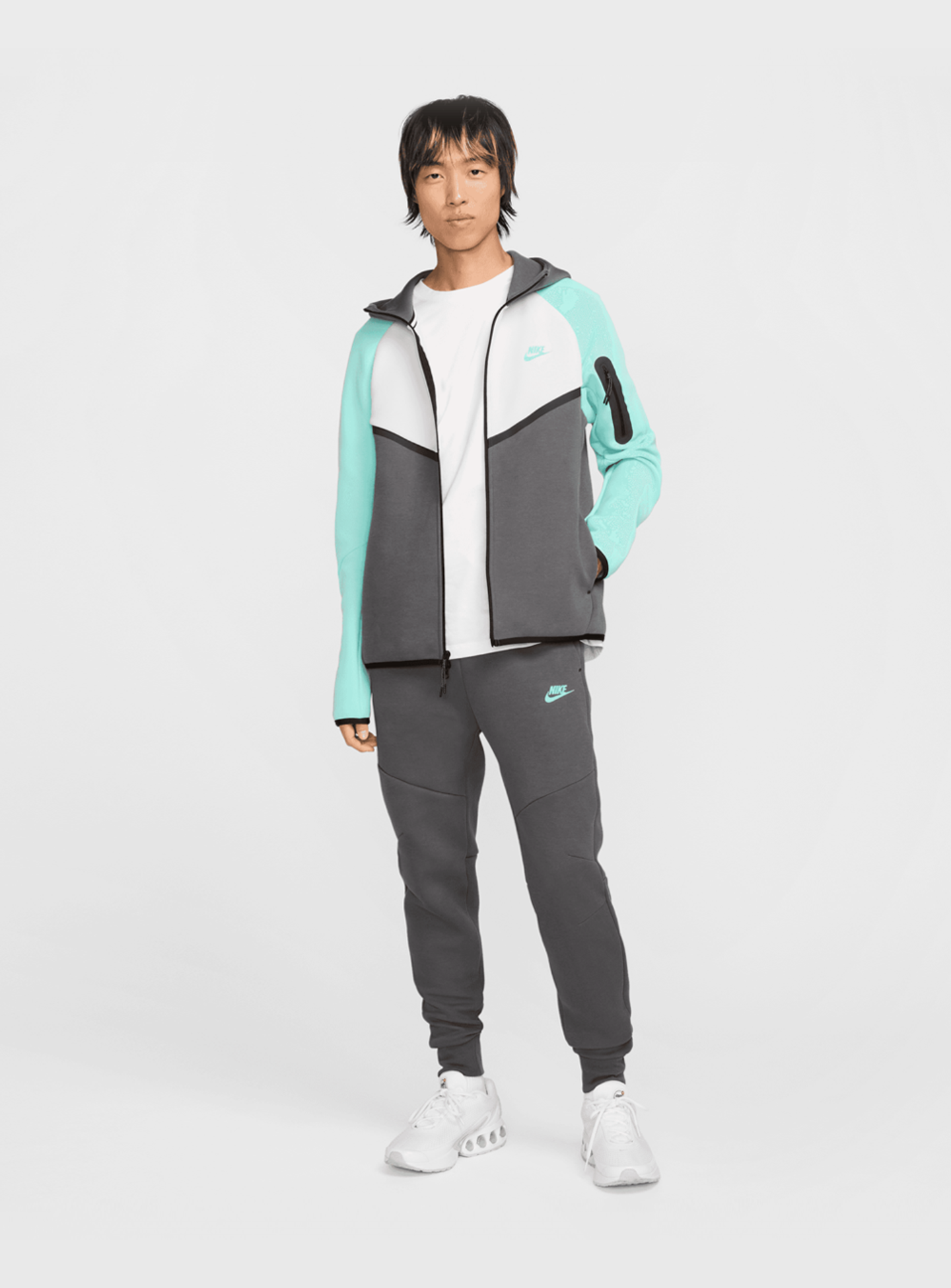Nike, Tech Fleece Hooded Windrunner, multi-colour, Image 7 of 7