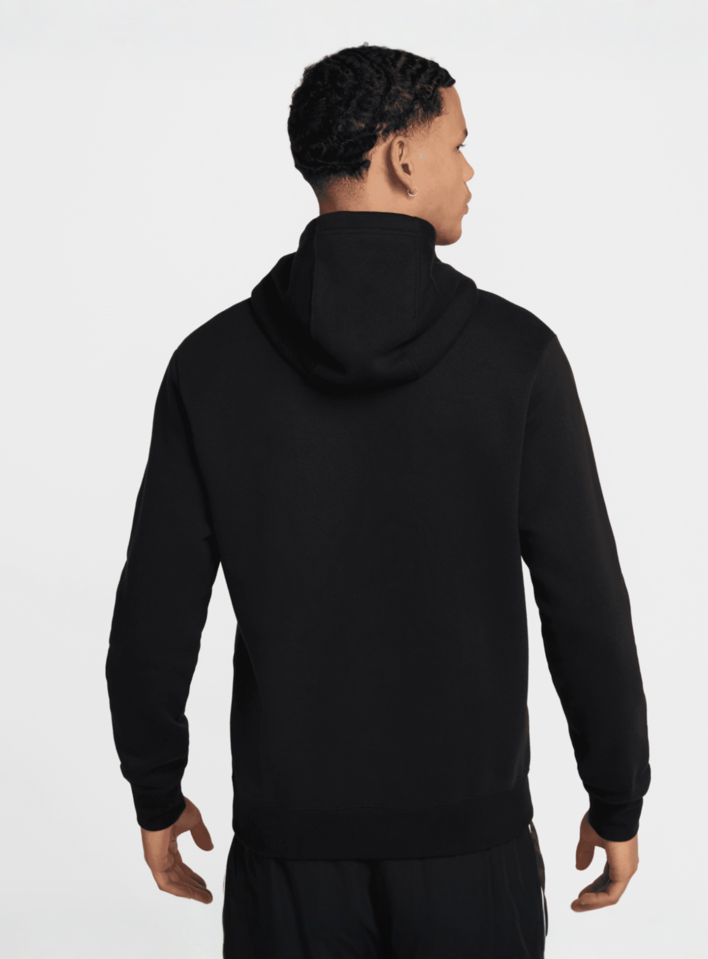 Nike, Sportswear Swoosh Air Fleece Hoodie, black, Image 2 of 5