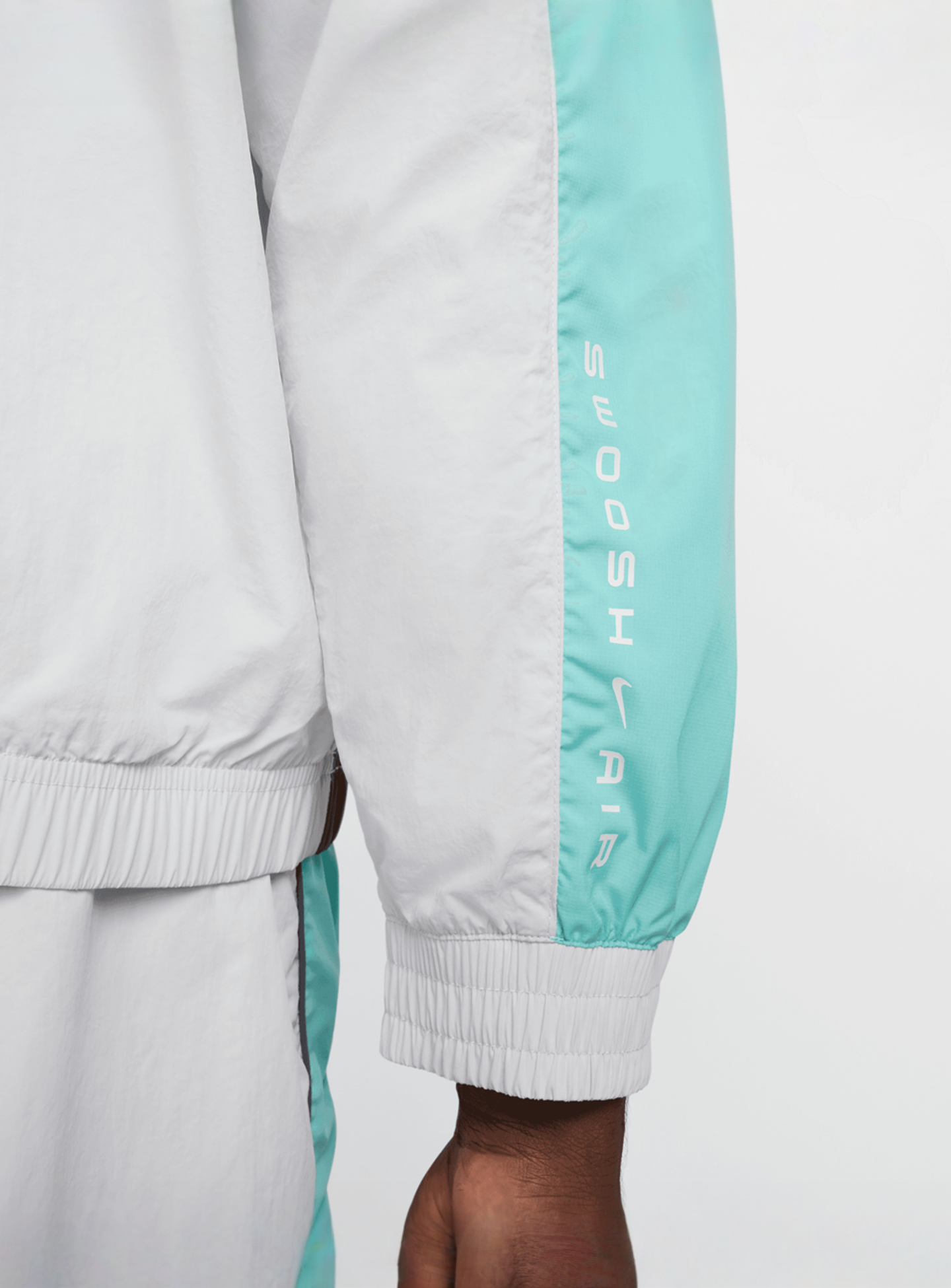 Nike, Sportswear Swoosh Air Woven Track Top, grey, Image 5 of 6