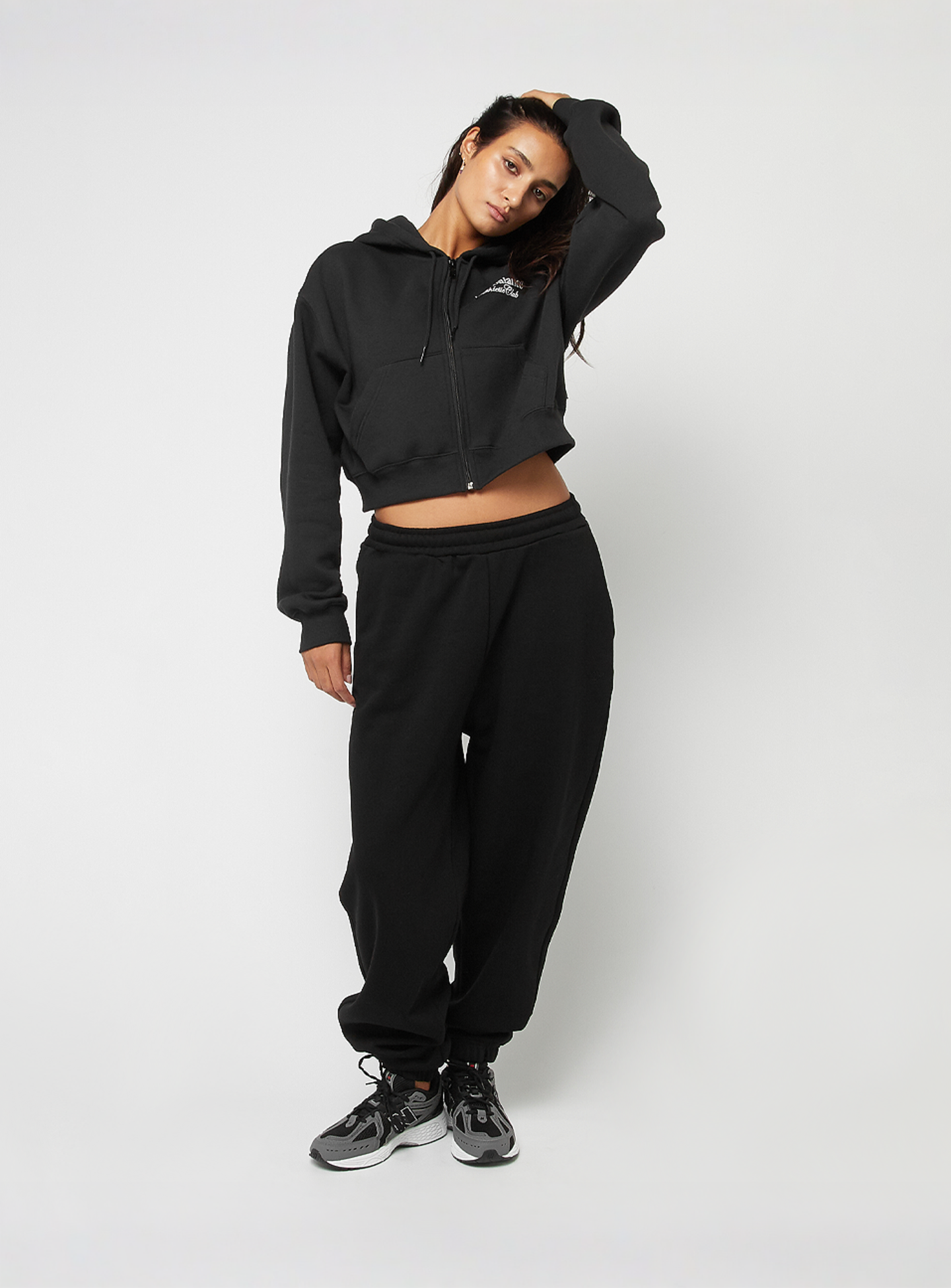 New Balance, Waist Length Full Zip Hoodie, black, Image 4 of 4