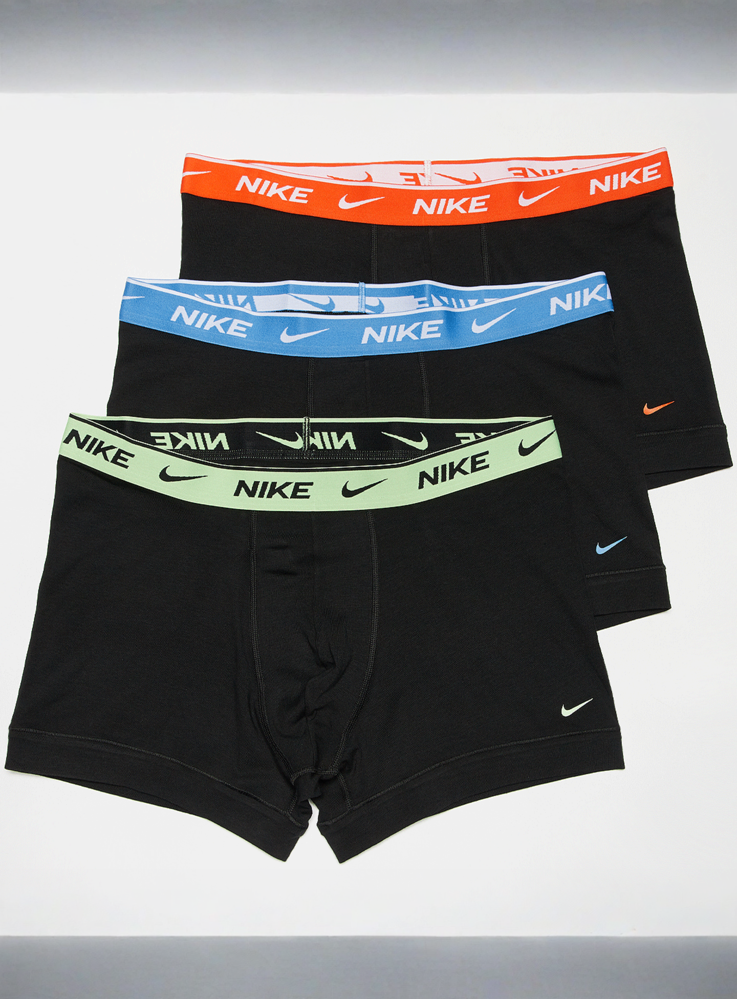 Nike, 3 PACK - Everyday Cotton Stretch  blue, grey, black, Image 1 of 2