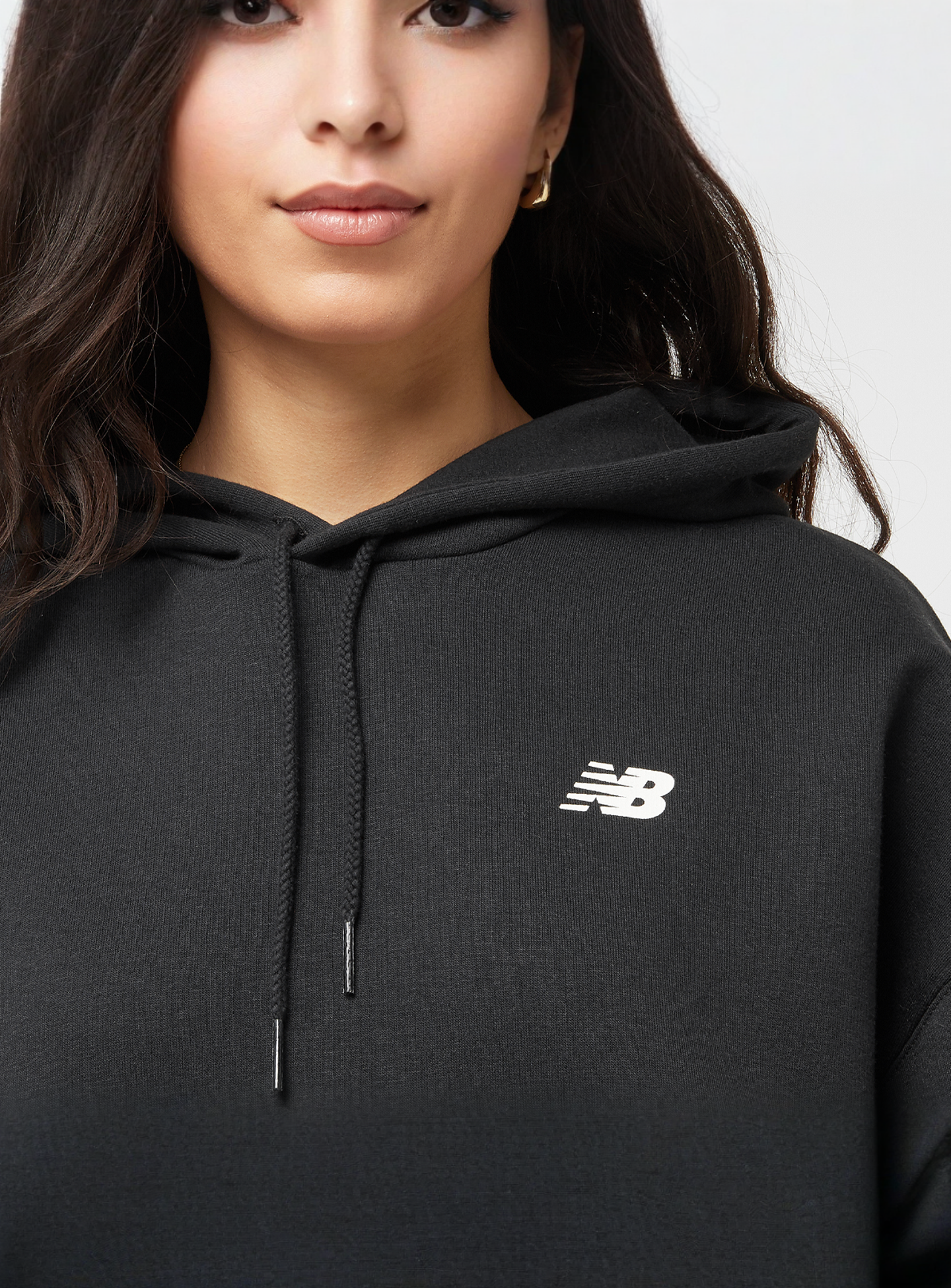 New Balance, Reimagined Fleece Hoodie, black, Image 3 of 5