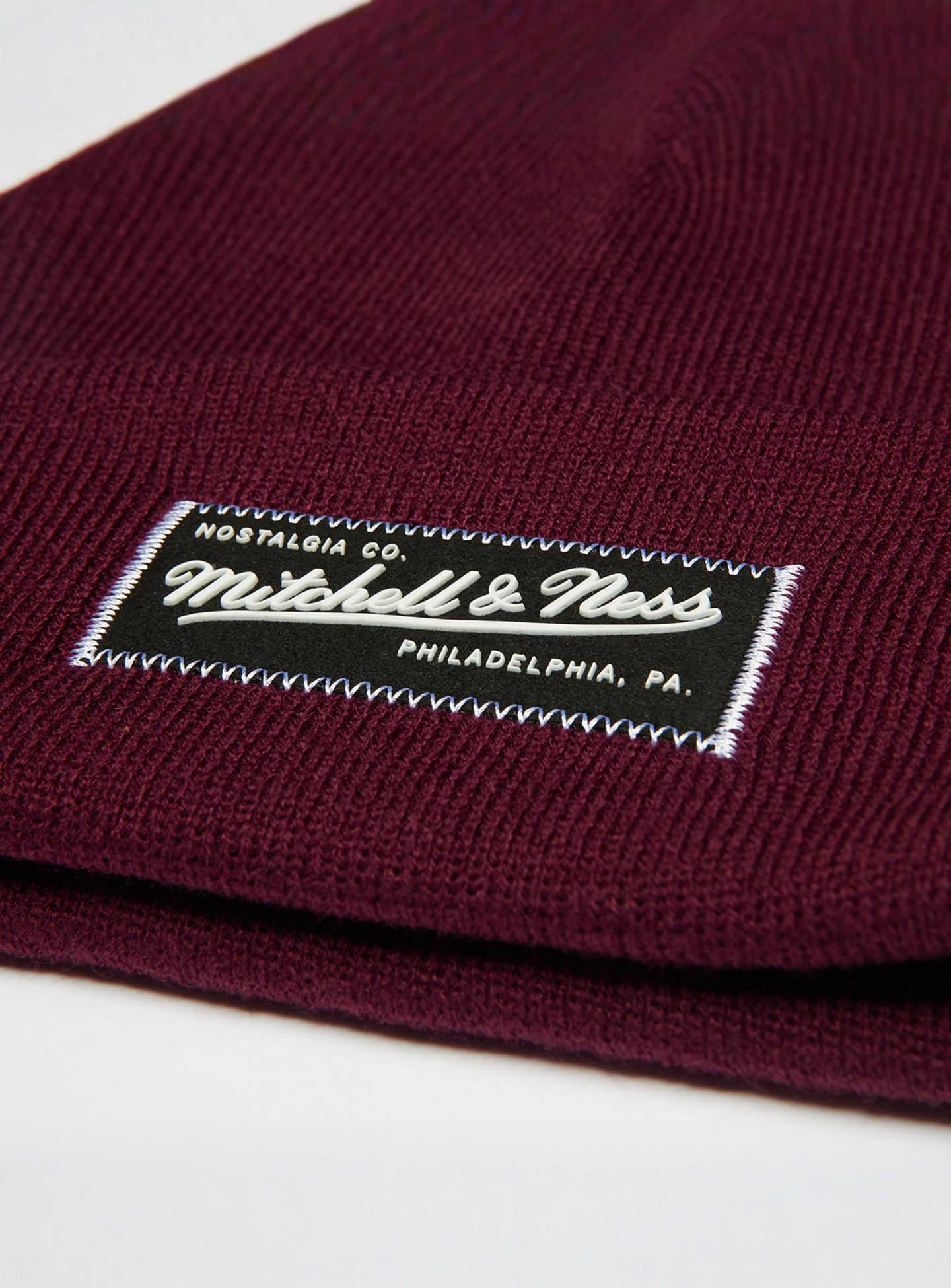 Mitchell & Ness, Branded Patch Logo Beanie, red, Image 3 of 3