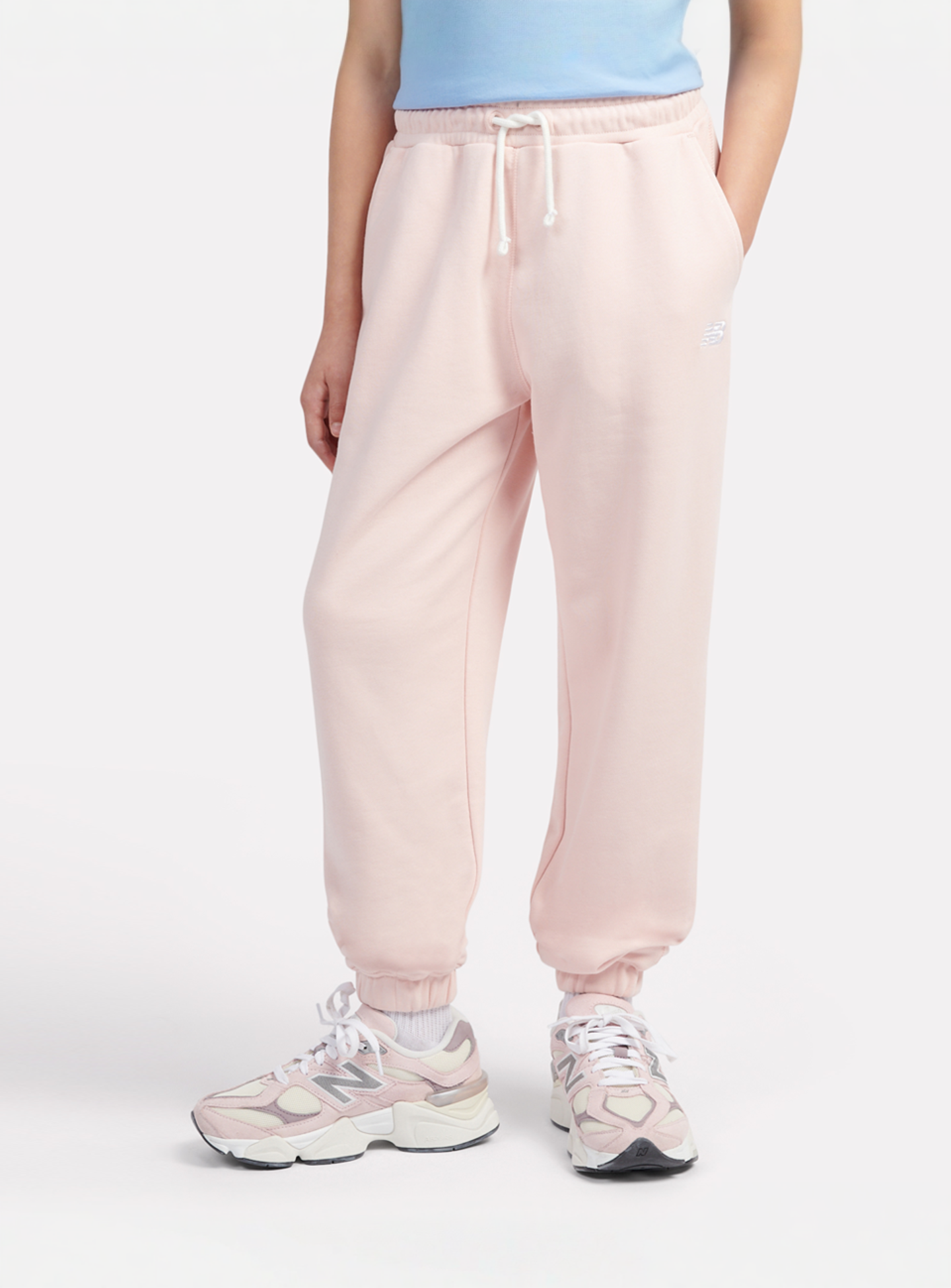 New Balance, French Terry Small Logo Jogger, light pink, Image 1 of 4