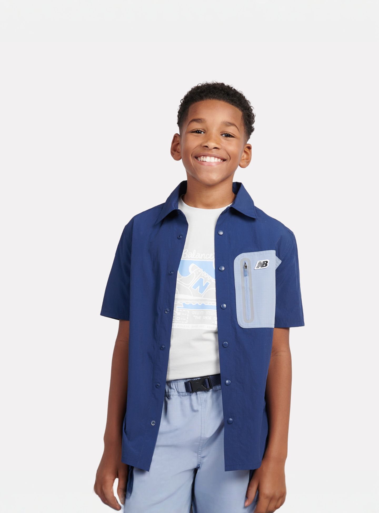 New Balance, Premium Shirt, blue, Image 1 of 5