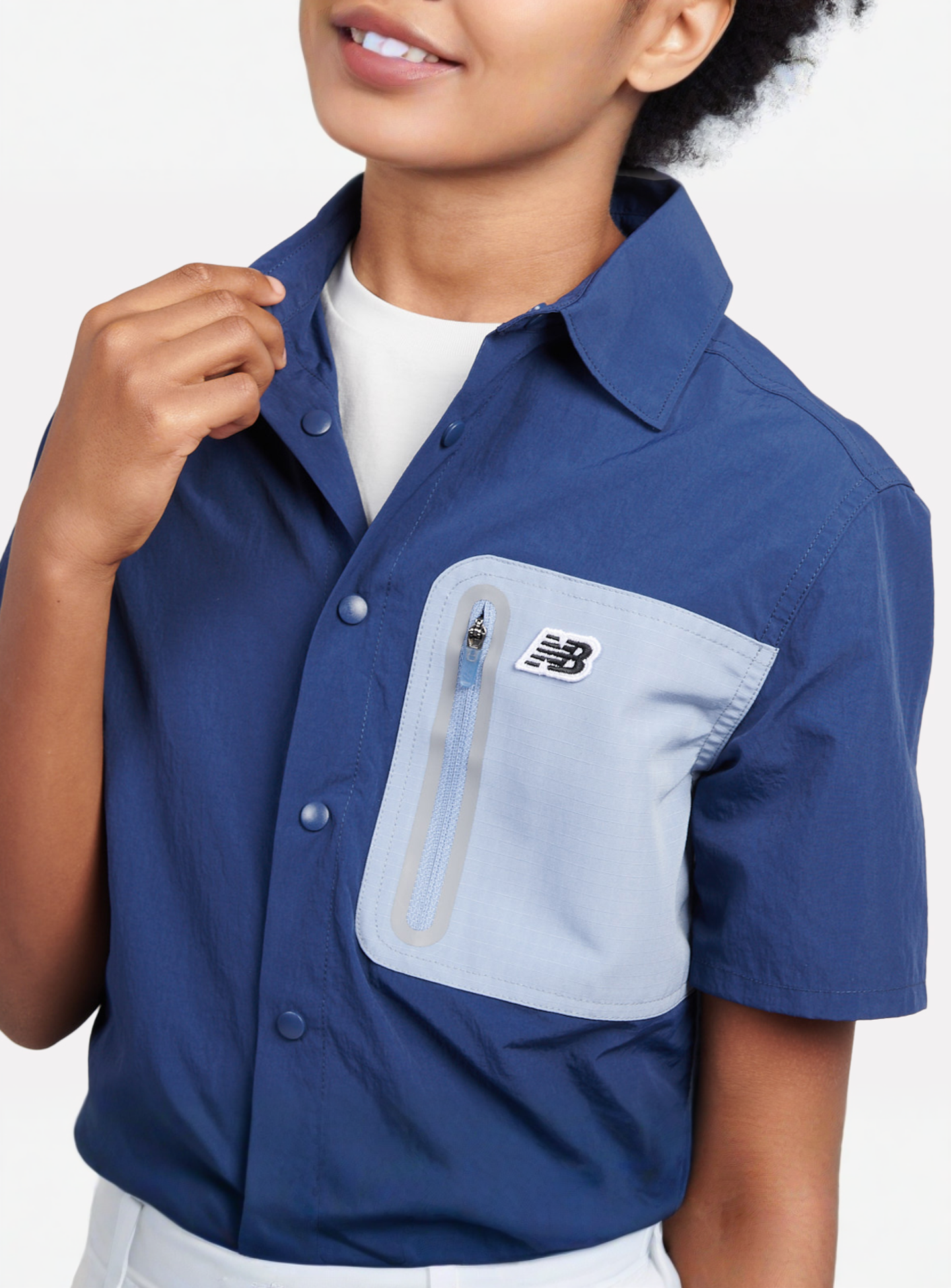 New Balance, Premium Shirt, blue, Image 3 of 5
