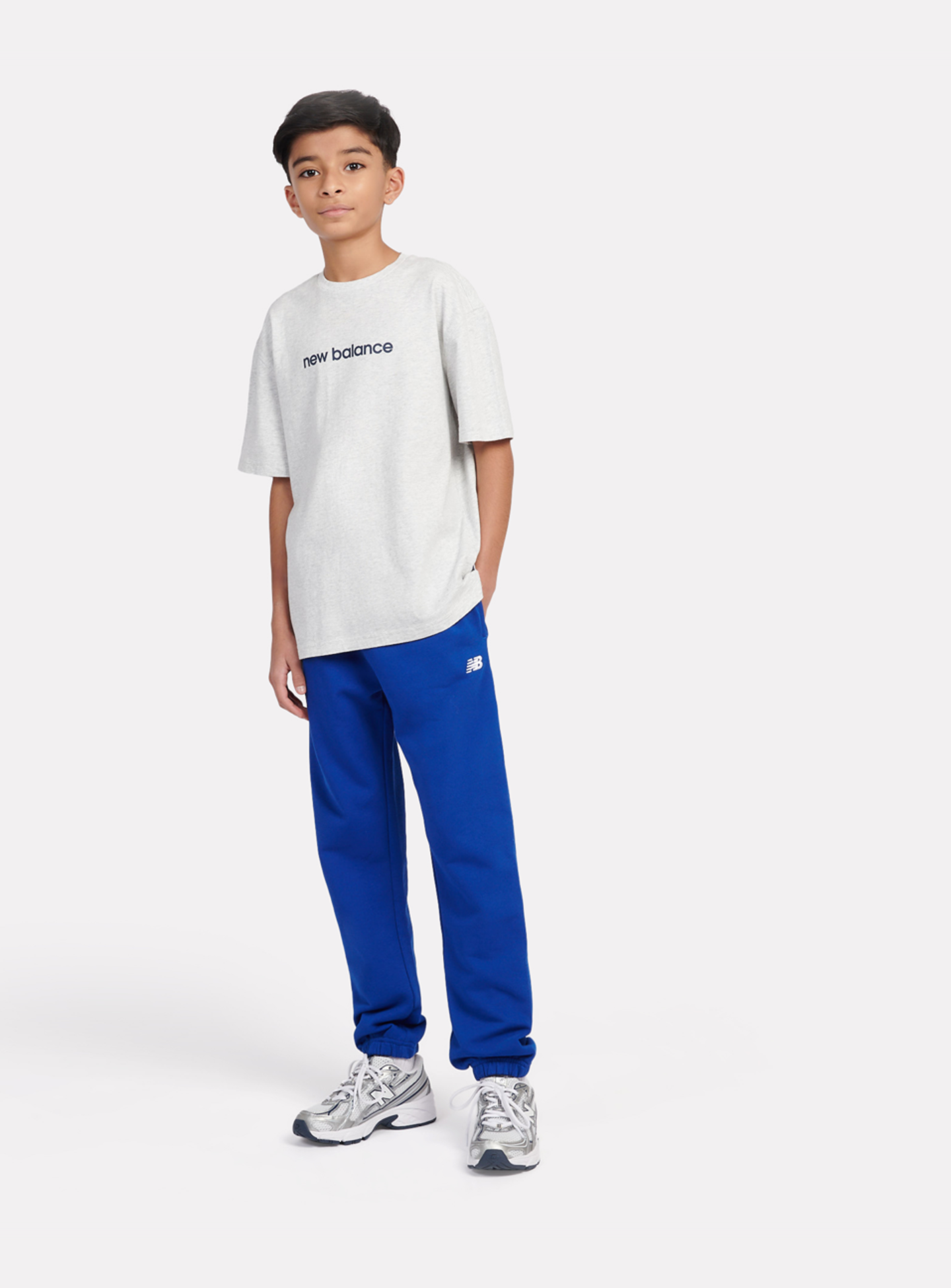 New Balance, French Terry Small Logo Jogger, blue, Image 4 of 4