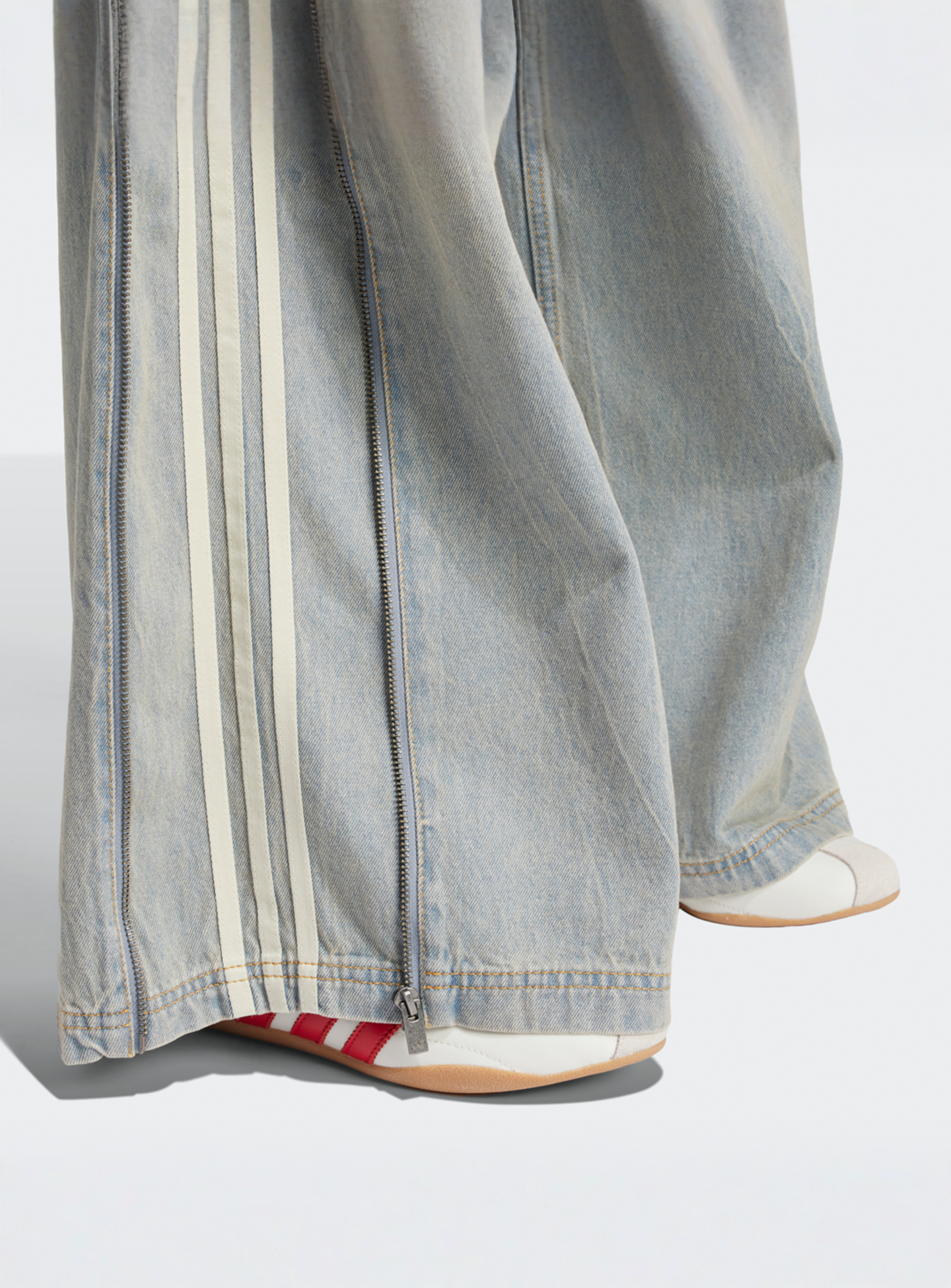 adidas Originals, Wide Leg JeansPants, blue, Image 3 of 5