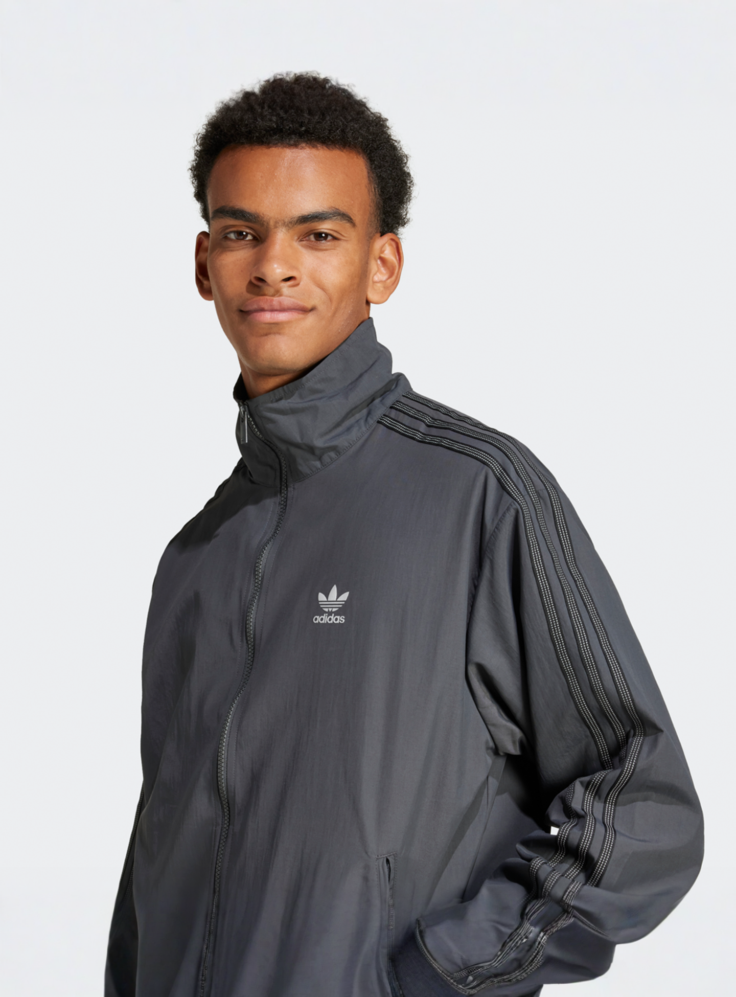adidas Originals, adicolor Woven Firebird Track Jacket, grey, Image 3 of 8