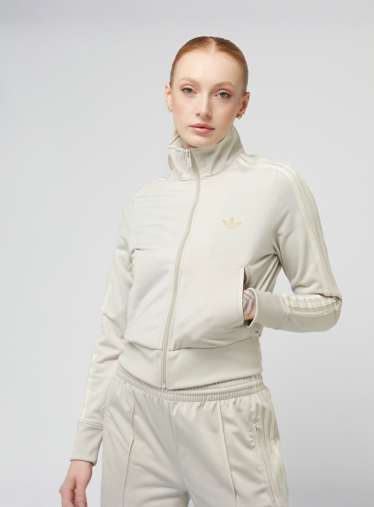 adidas Originals, adicolor Firebird Track Jacket, beige, Image 1 of 6