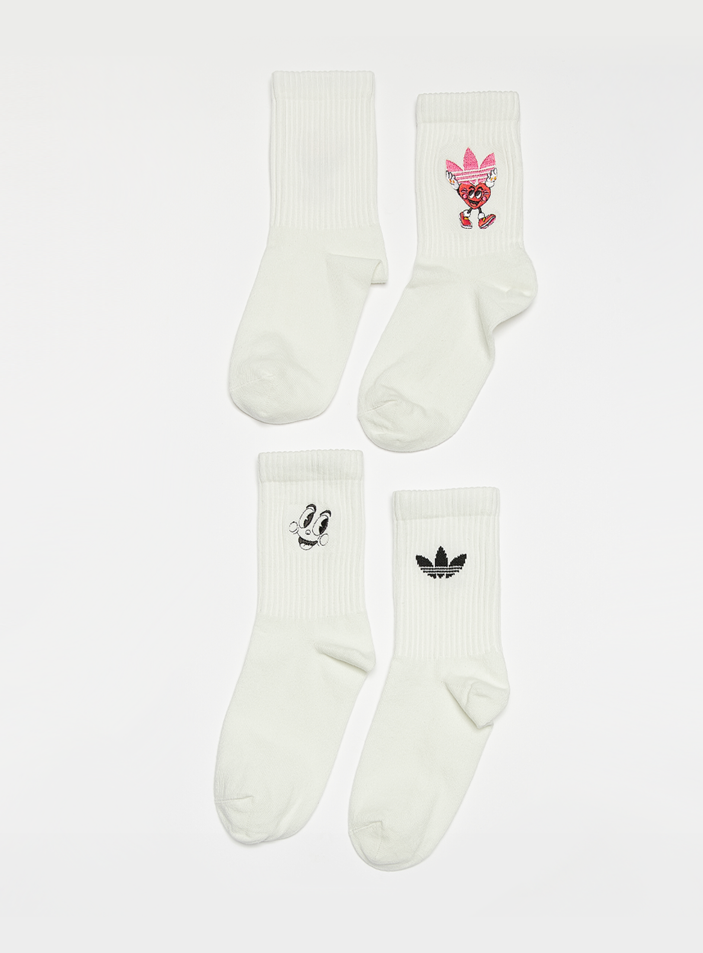 adidas Originals, 2 PACK - Nelson Valentines Crew Socks, white, Image 1 of 3