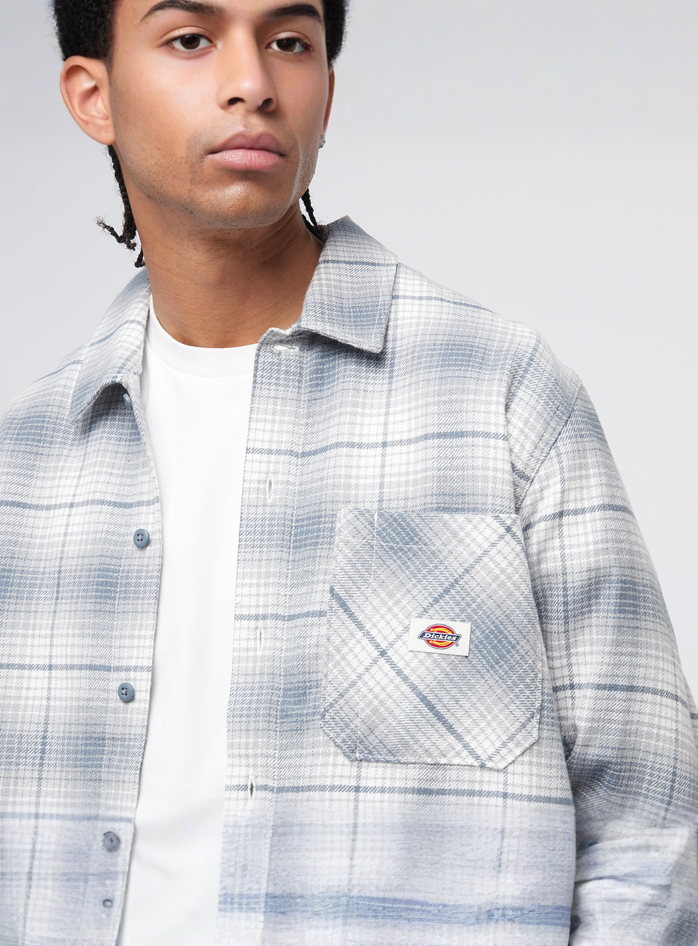 Dickies, FOREST CHECK SHIRT cypress, blue, Image 3 of 4