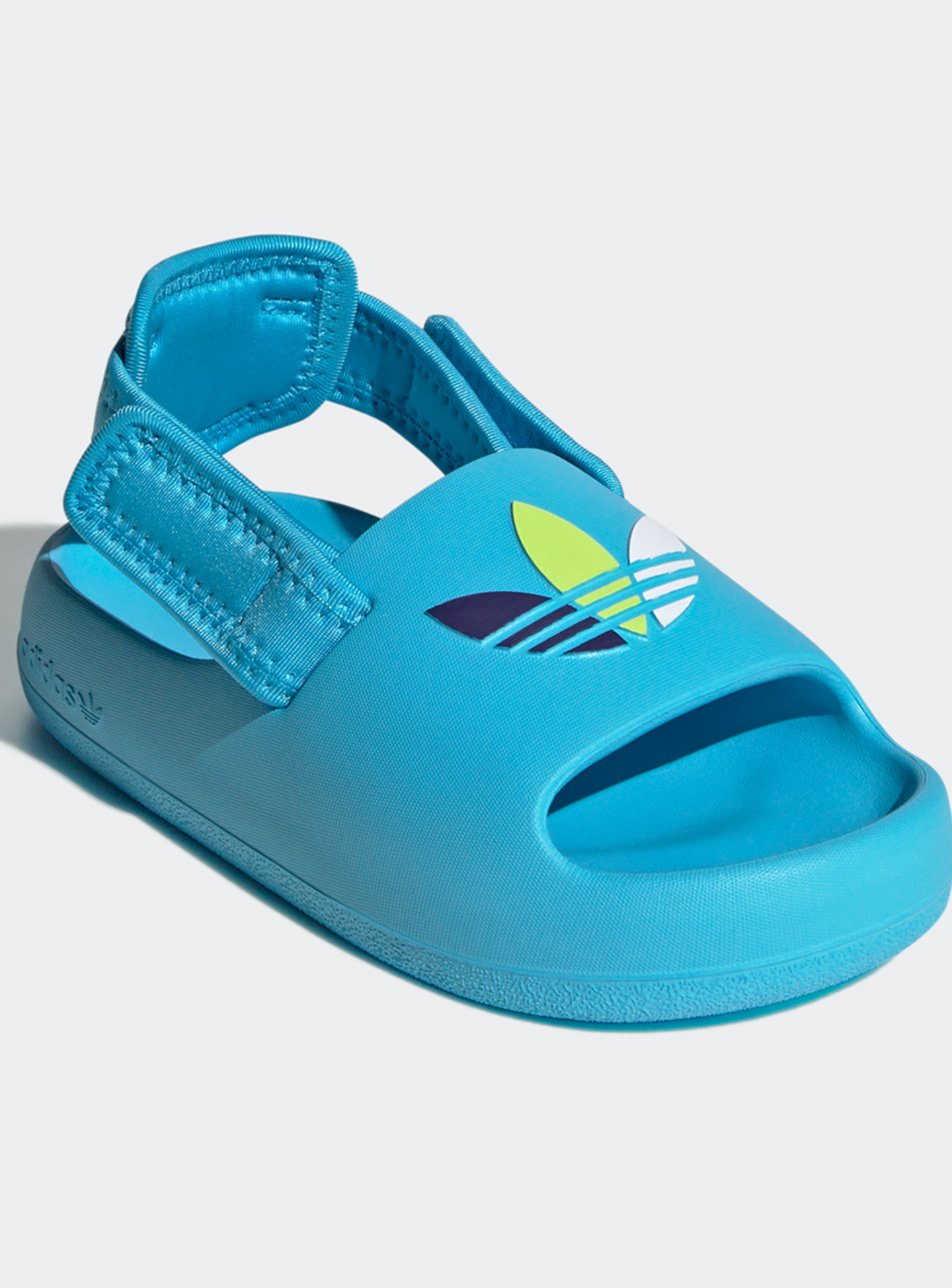 adidas Originals, Adifom Adilette Kids Slides (GS), blue, Image 3 of 8