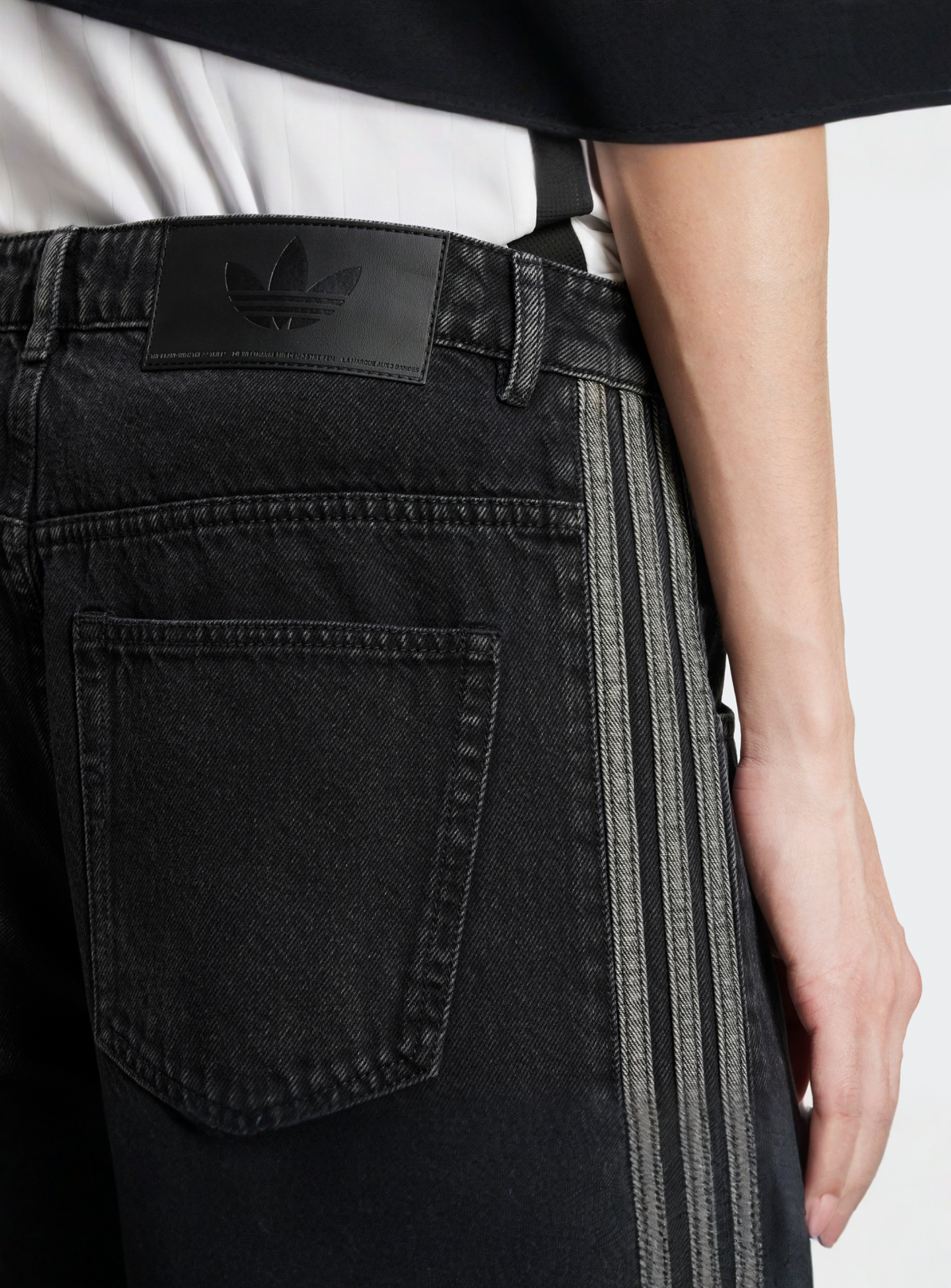 adidas Originals, Denim Firebird Pants, black, Image 4 of 5