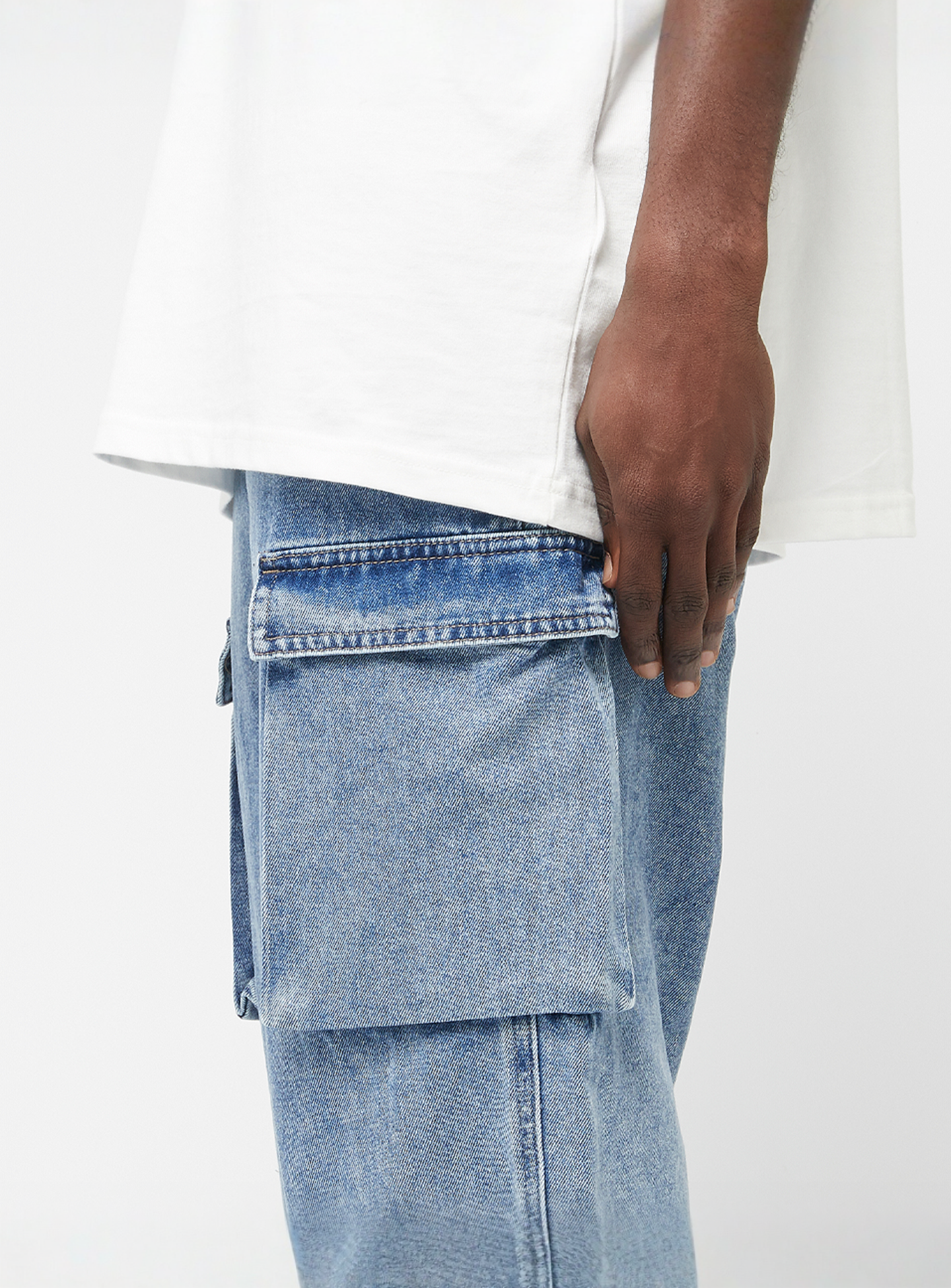 Karl Kani, OG Sidepocket Baggy Denim Vintage, blue, Image 3 of 7