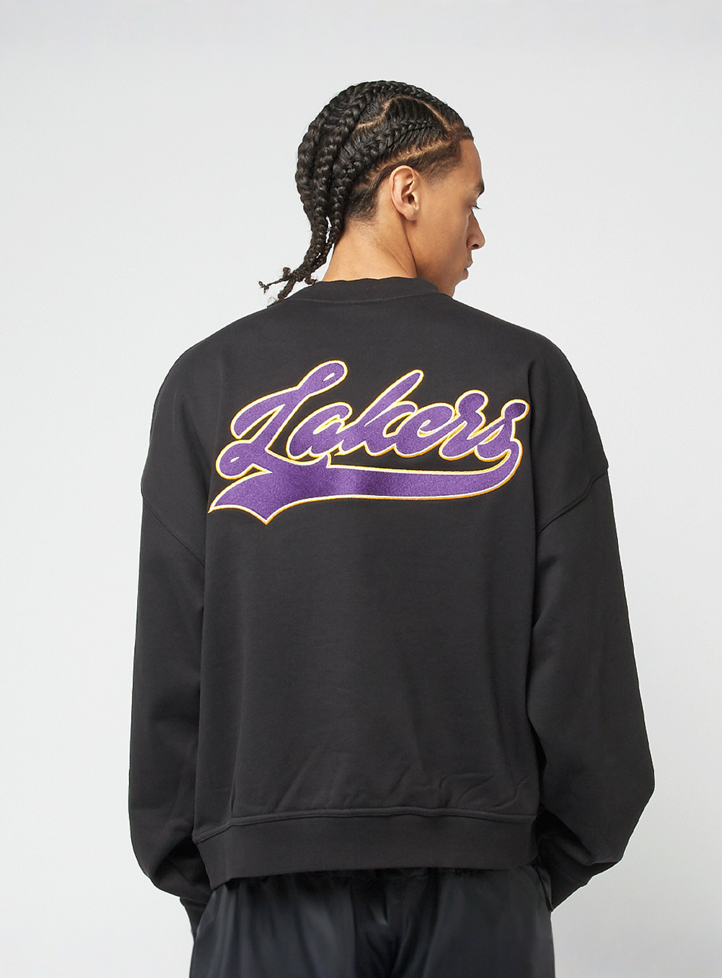 Mitchell & Ness, NBA Oversweep Crewneck Sweater LA Lakers, black, Image 1 of 7