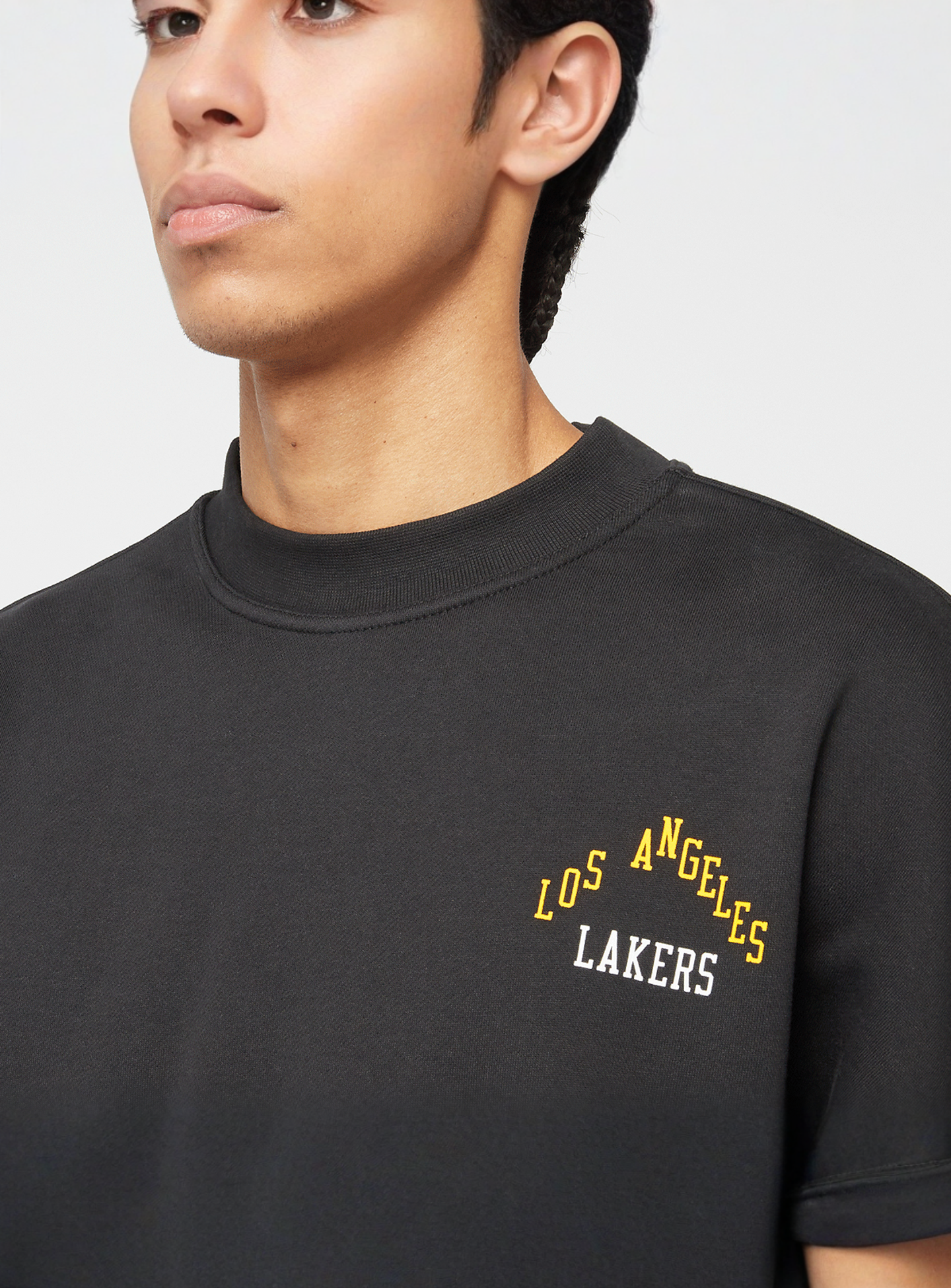 Mitchell & Ness, NBA Oversweep Crewneck Sweater LA Lakers, black, Image 3 of 7