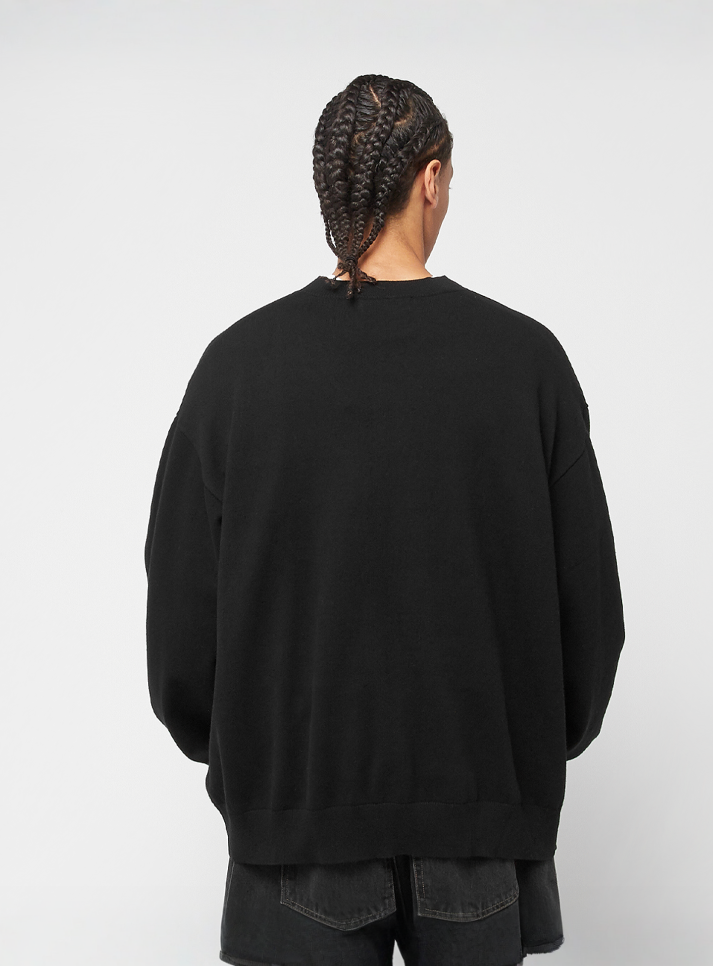 Another Cotton Lab, Another Chenille Oversize Knit Sweatshirt, black, Image 2 of 4