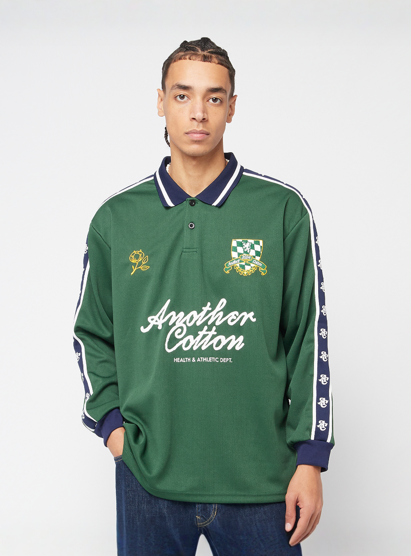 Another Cotton Lab, Longsleeve Sport Jersey, green, Image 1 of 6