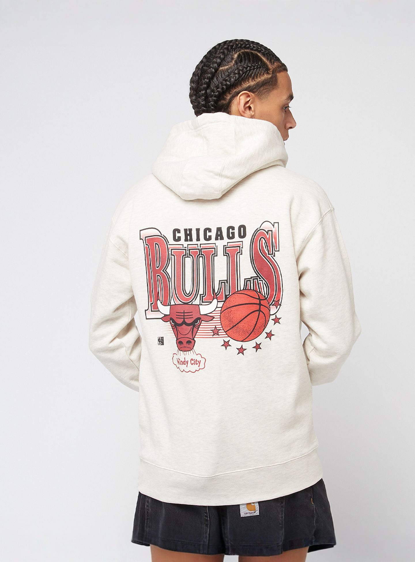 Mitchell & Ness, NBA Slammin Hoodie Chicago Bulls, beige, Image 2 of 5